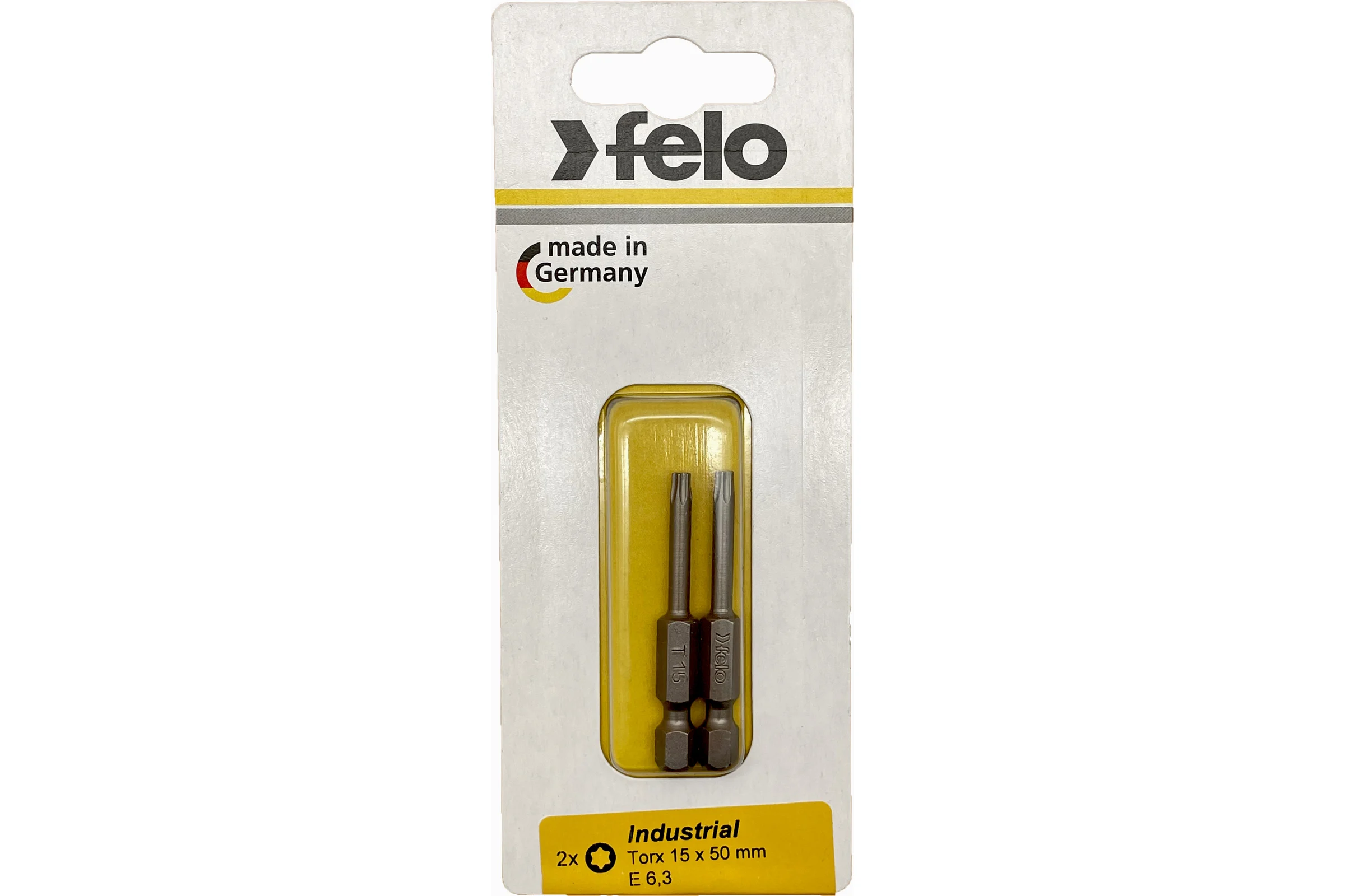 Бита Industrial 2 шт, T15, 50 мм, хв-к 6.3 мм, в блистере Felo 03615536