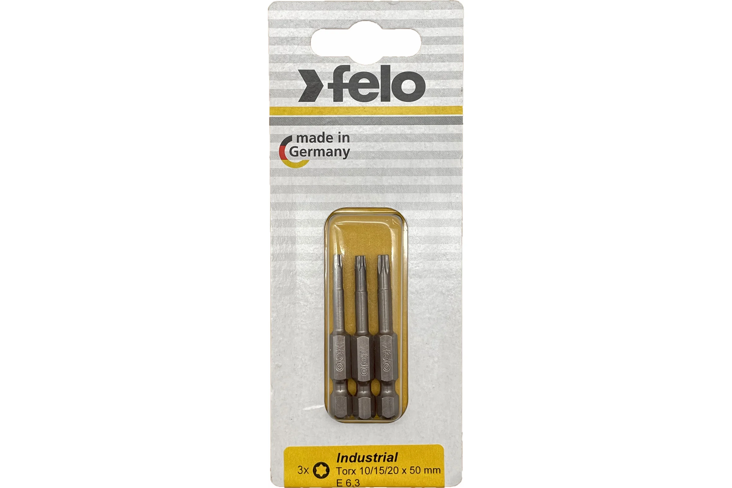 Биты Industrial 3 шт, T10/T15/T20, 50 мм, в блистере Felo 03693116
