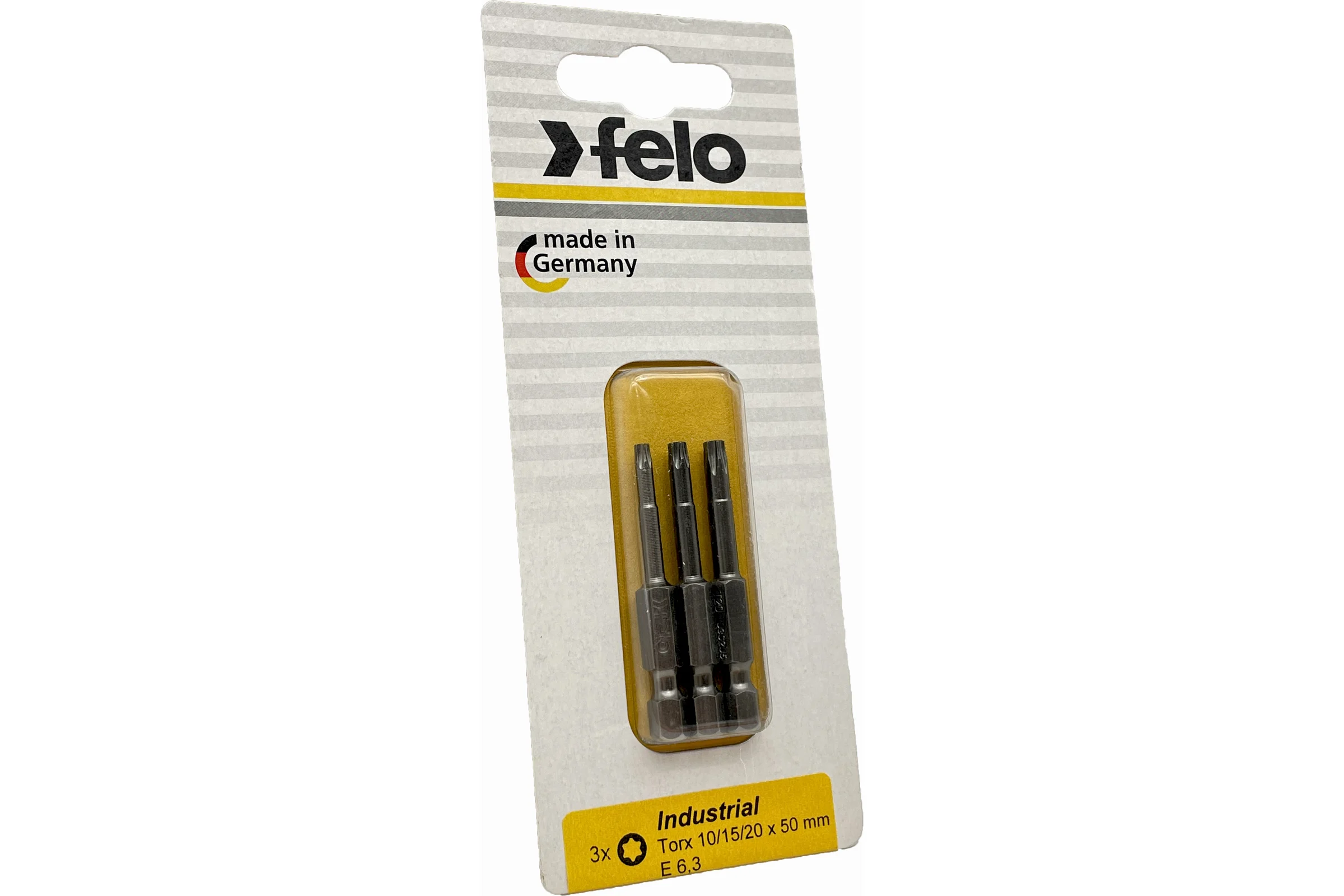 Биты Industrial 3 шт, T10/T15/T20, 50 мм, в блистере Felo 03693116