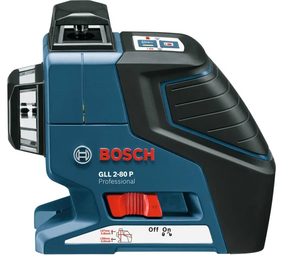 Линейный лазерный нивелир Bosch GLL 2-80 P + BM1 новый + LR2 в L-Boxx 0.601.063.209