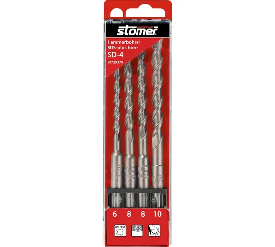 Набор буров SD-4 (100/160 мм; SDS-plus) STOMER 93729370