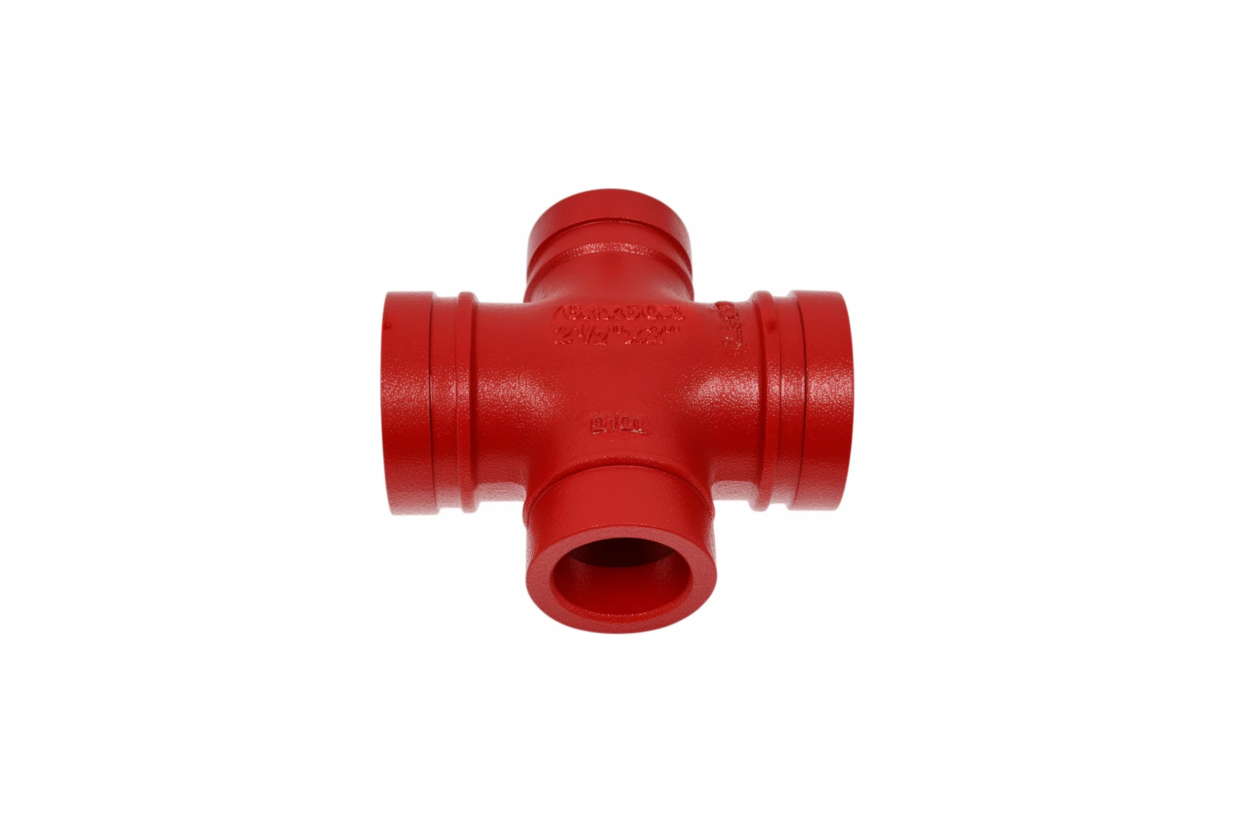Переходная крестовина под муфту GROOVEX 2 1/2"x2", 76x60 мм, ДУ 65x50 мм KPM7660