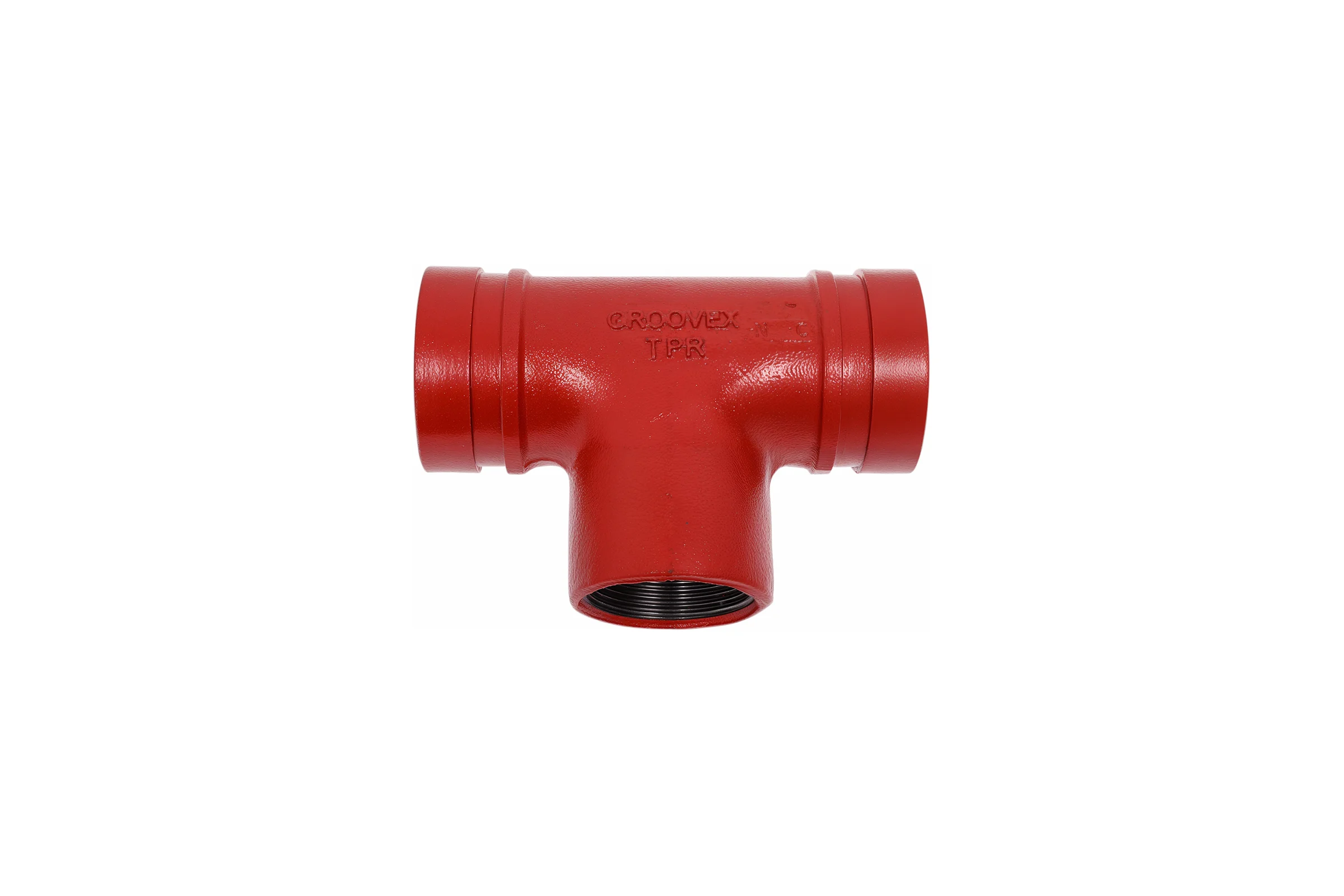 Переходной тройник под резьбу GROOVEX 2"x1 1/2", 60x48 мм, ДУ 50x40 мм TPR6048