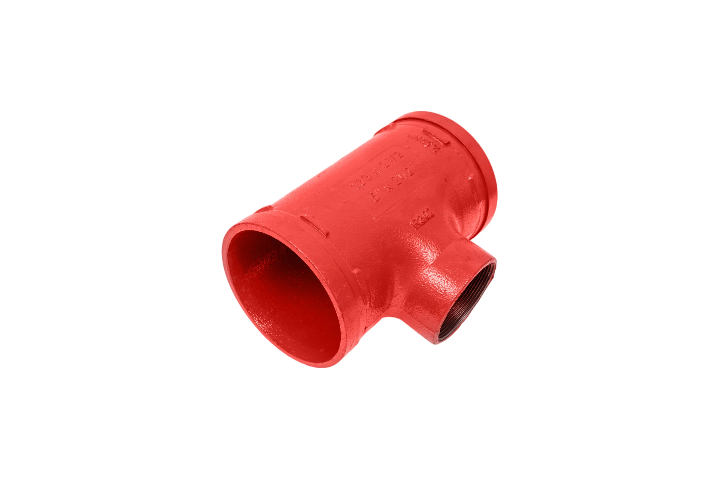 Переходной тройник под резьбу GROOVEX 5"x2 1/2", 133x76 мм, ДУ 125x65 мм TPR13376