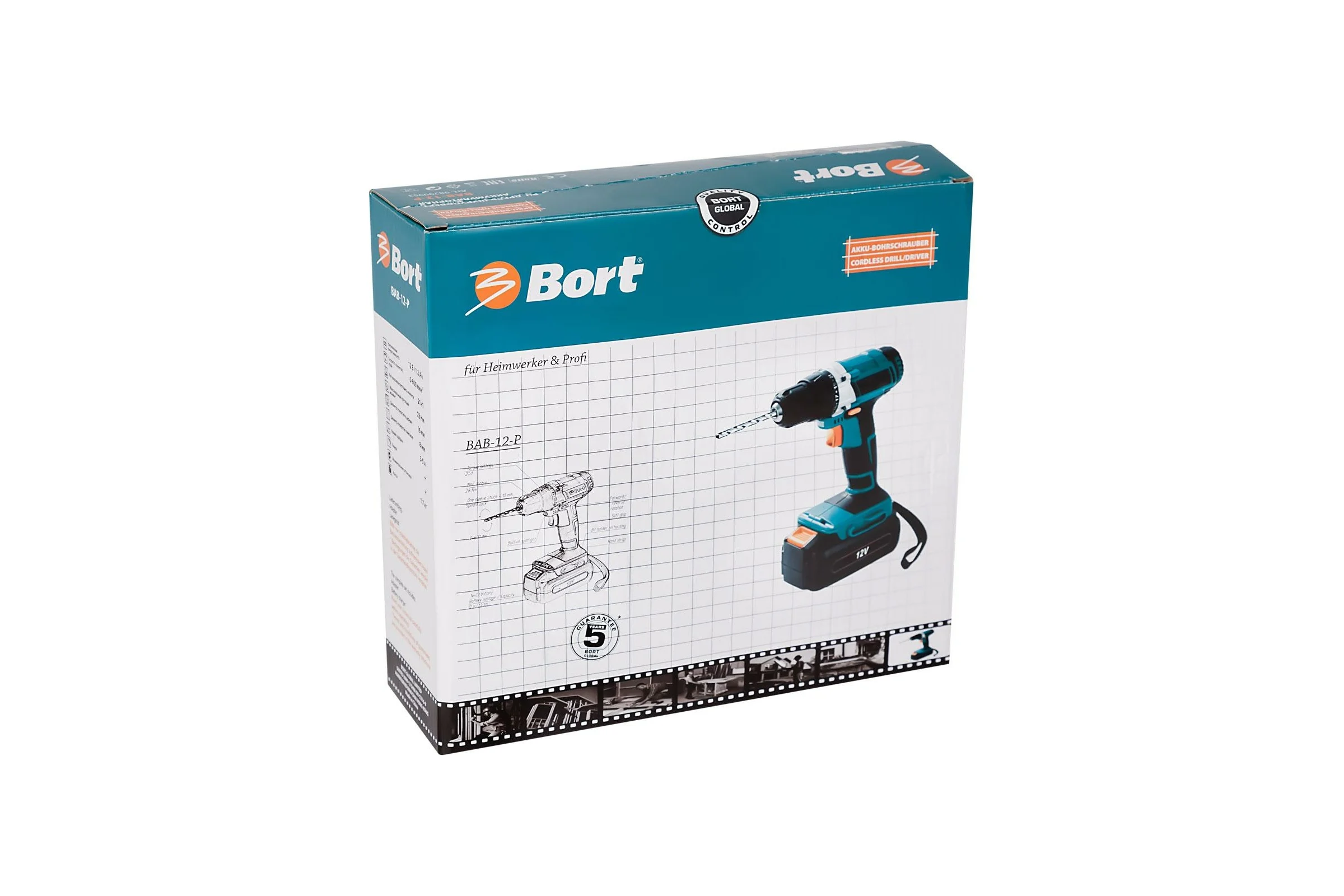 Аккумуляторная дрель-шуруповерт BORT BAB-12-P 98299953