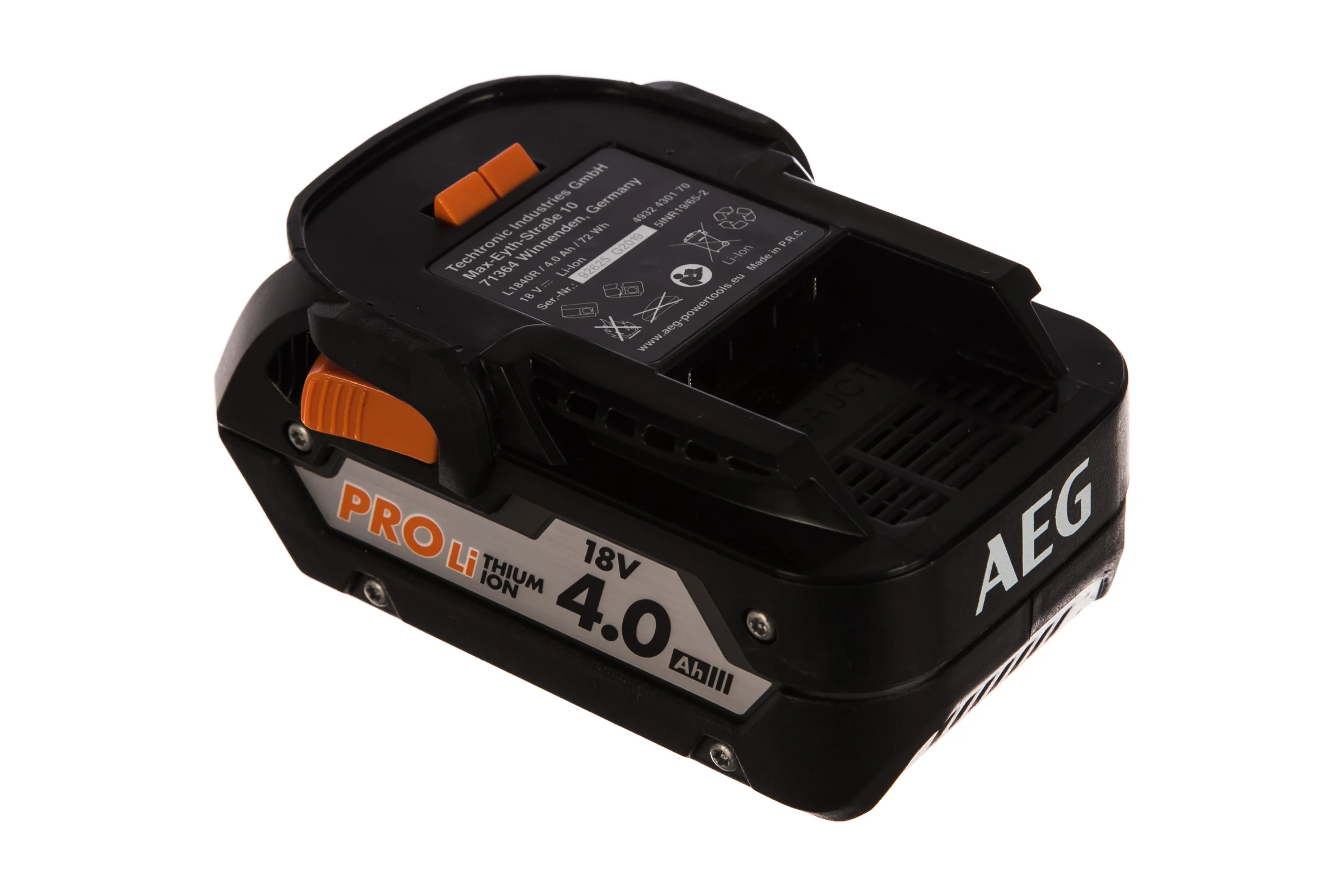 Аккумулятор L1840R (18 В; 4 A*ч; Li-ion) AEG 4932430170