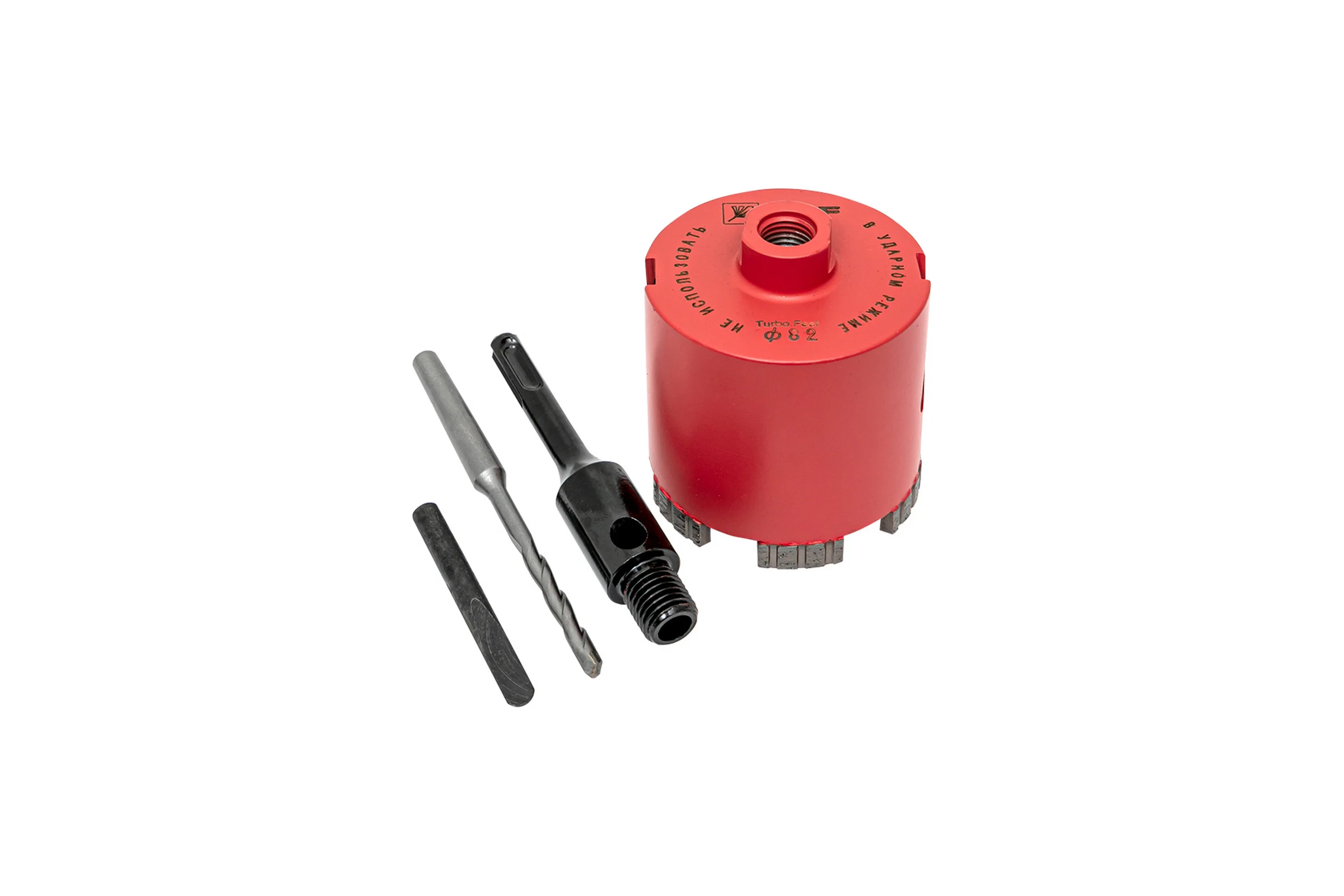 Коронка алмазная Turbo Fast Expert 82 мм, M16, Laser EKF dch-82-trb-m16