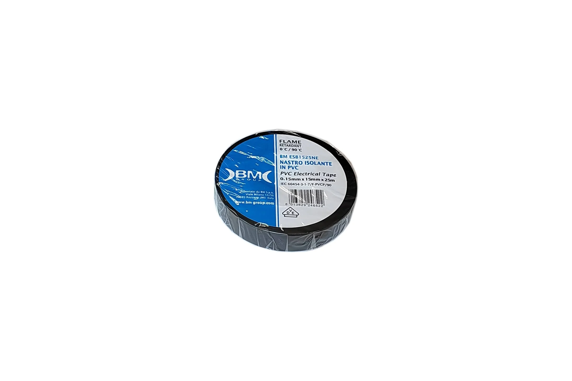Изолента BM Group ПВХ, 15 мм x 25 м, цвет черный BM-ESB1525NE