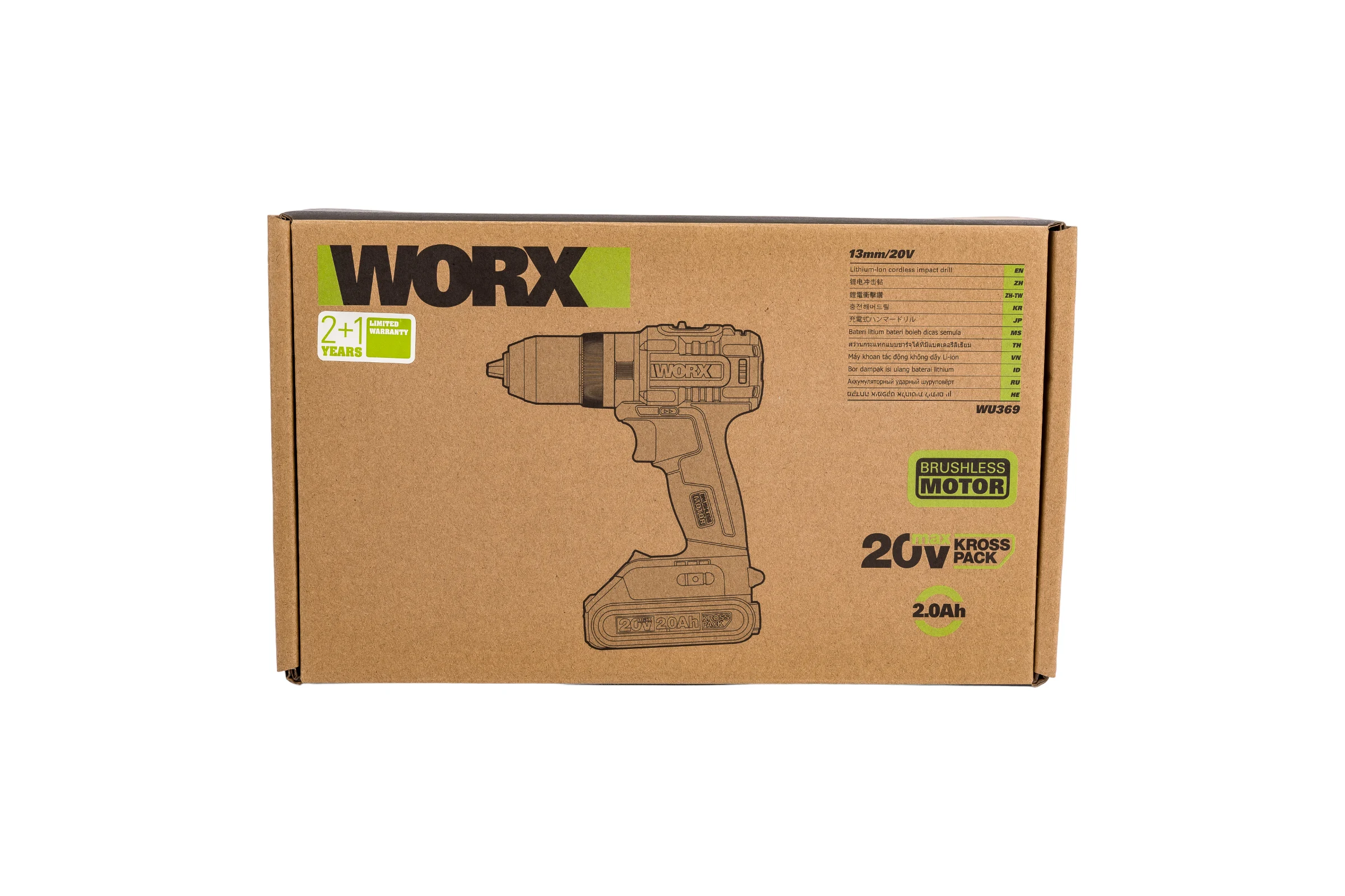 Аккумуляторная ударная дрель-шуруповерт WORX Professional WU369