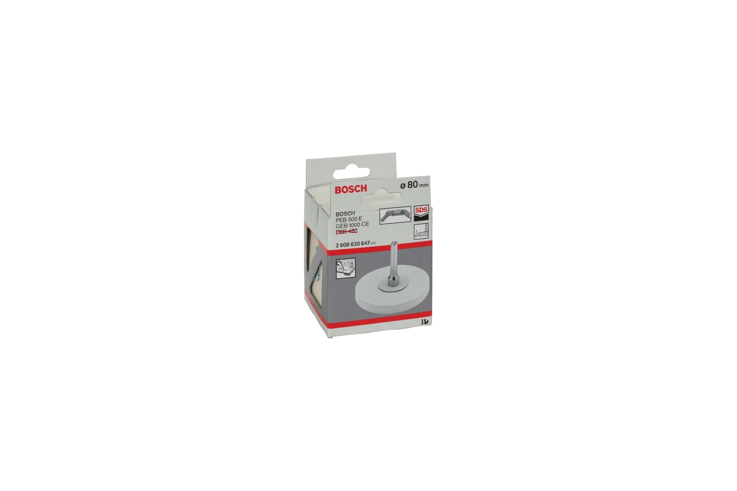 Войлок полировальный 80х10 мм Bosch 2608620647