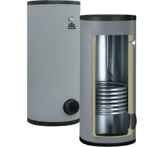 Бойлер GEKON INOX 200 л с 2-я ТО HWB 200 2HE 30/15 кВт напольный GKB2002N