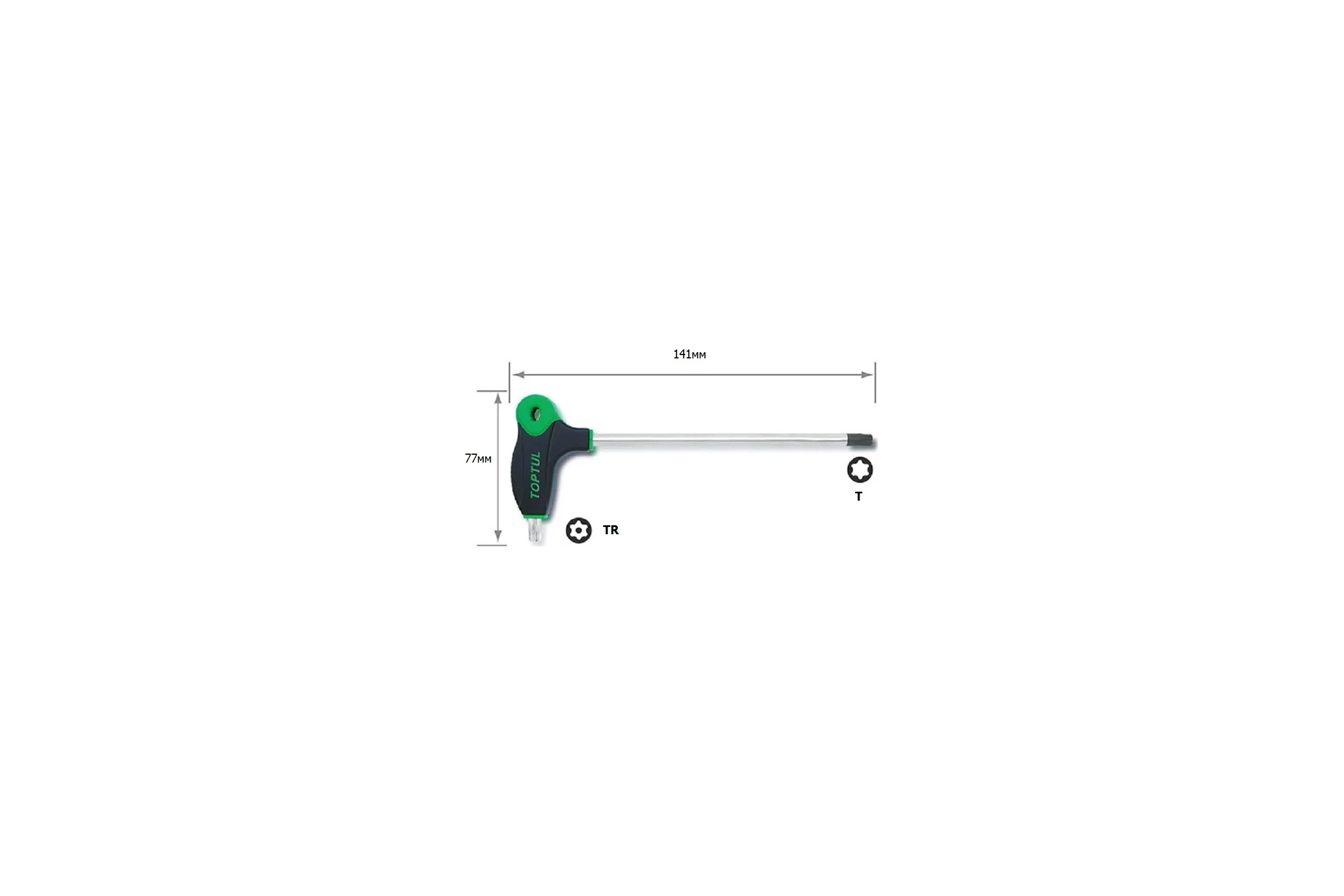 Ключ с L-образной ручкой TOPTUL TORX T15 AIED1514