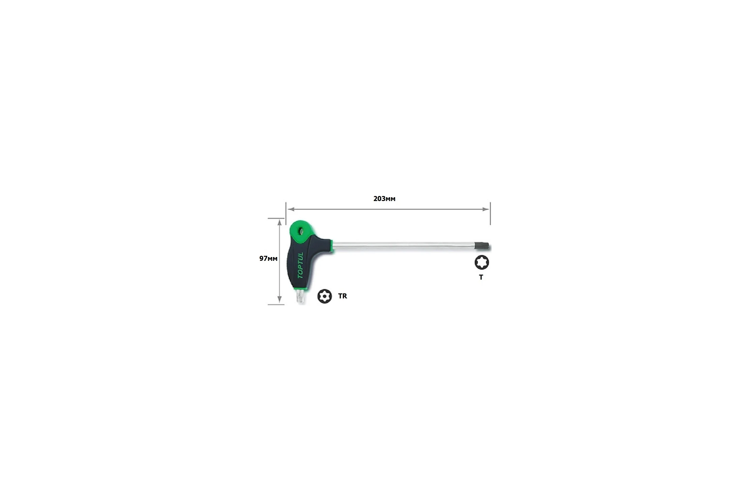 Ключ с L-образной ручкой TOPTUL TORX T40 AIED4020