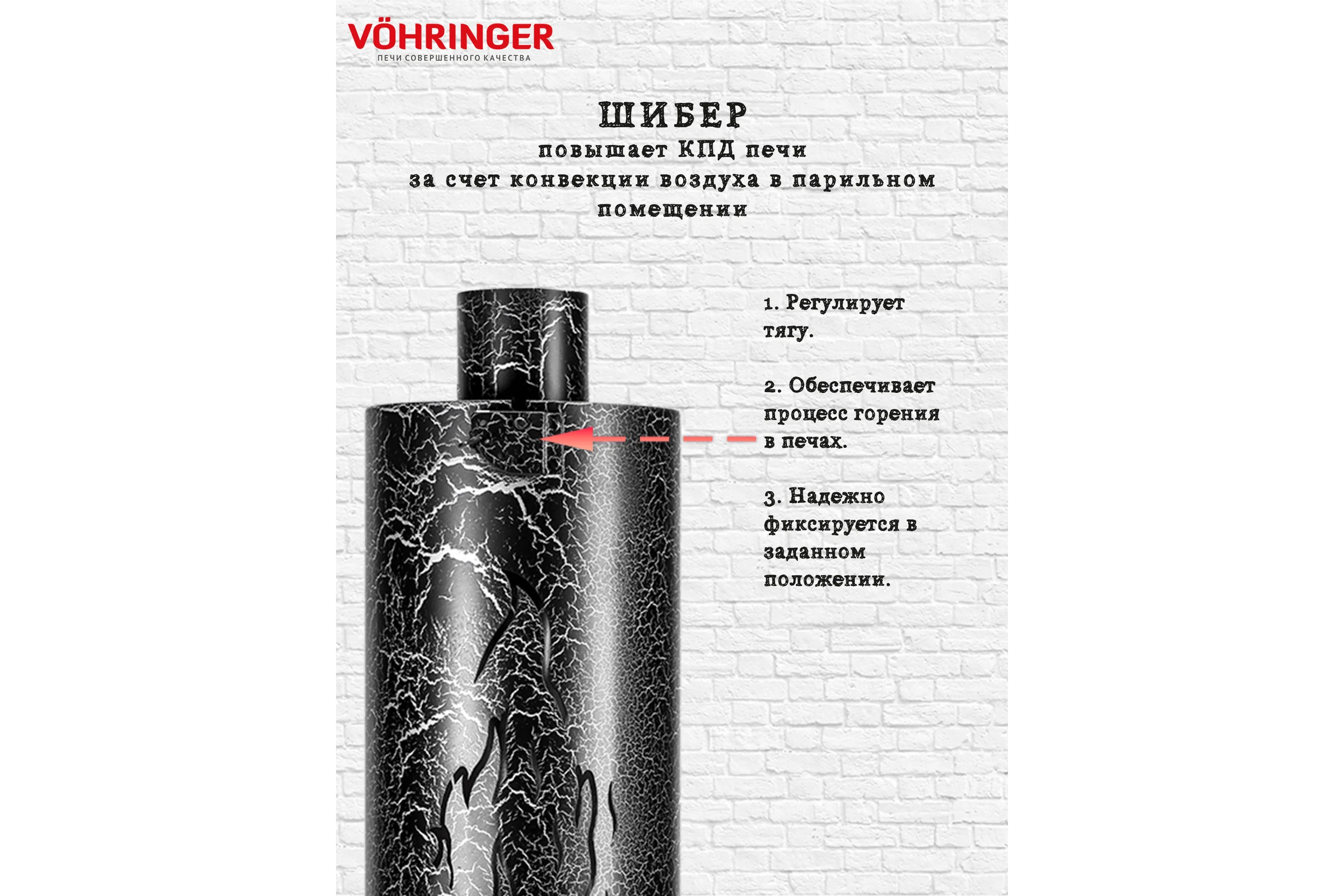 Дымоход для печи банной отопительной VOHRINGER D115 konvektor_kozhuh_flame