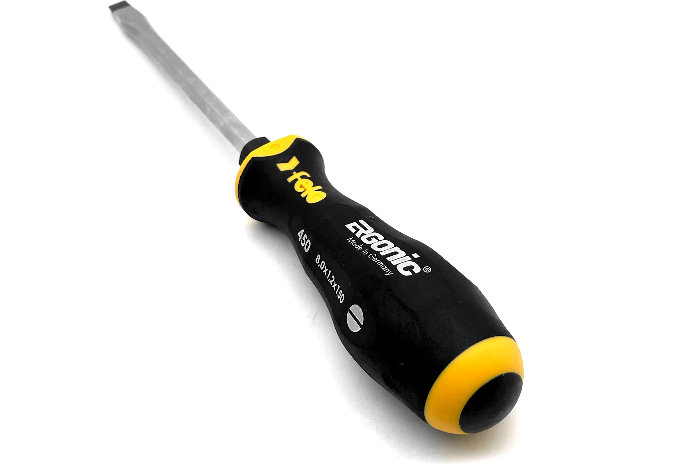 Плоская шлицевая ударная отвертка Felo Ergonic 8,0x1,2x150 45008040