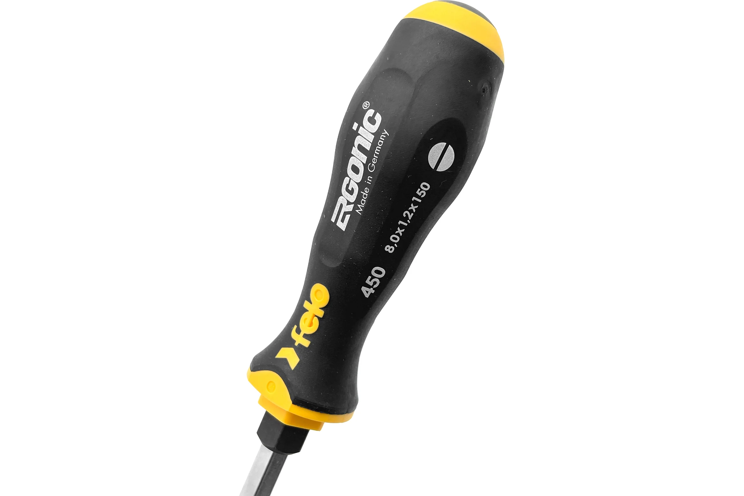 Плоская шлицевая ударная отвертка Felo Ergonic 8,0x1,2x150 45008040