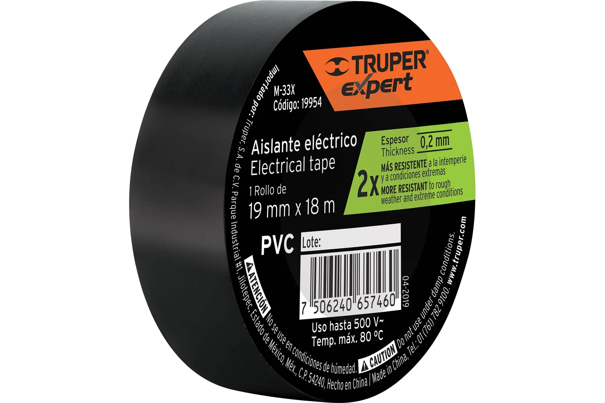 Изолента Truper 18 м, ширина 19 мм M-33x 19954