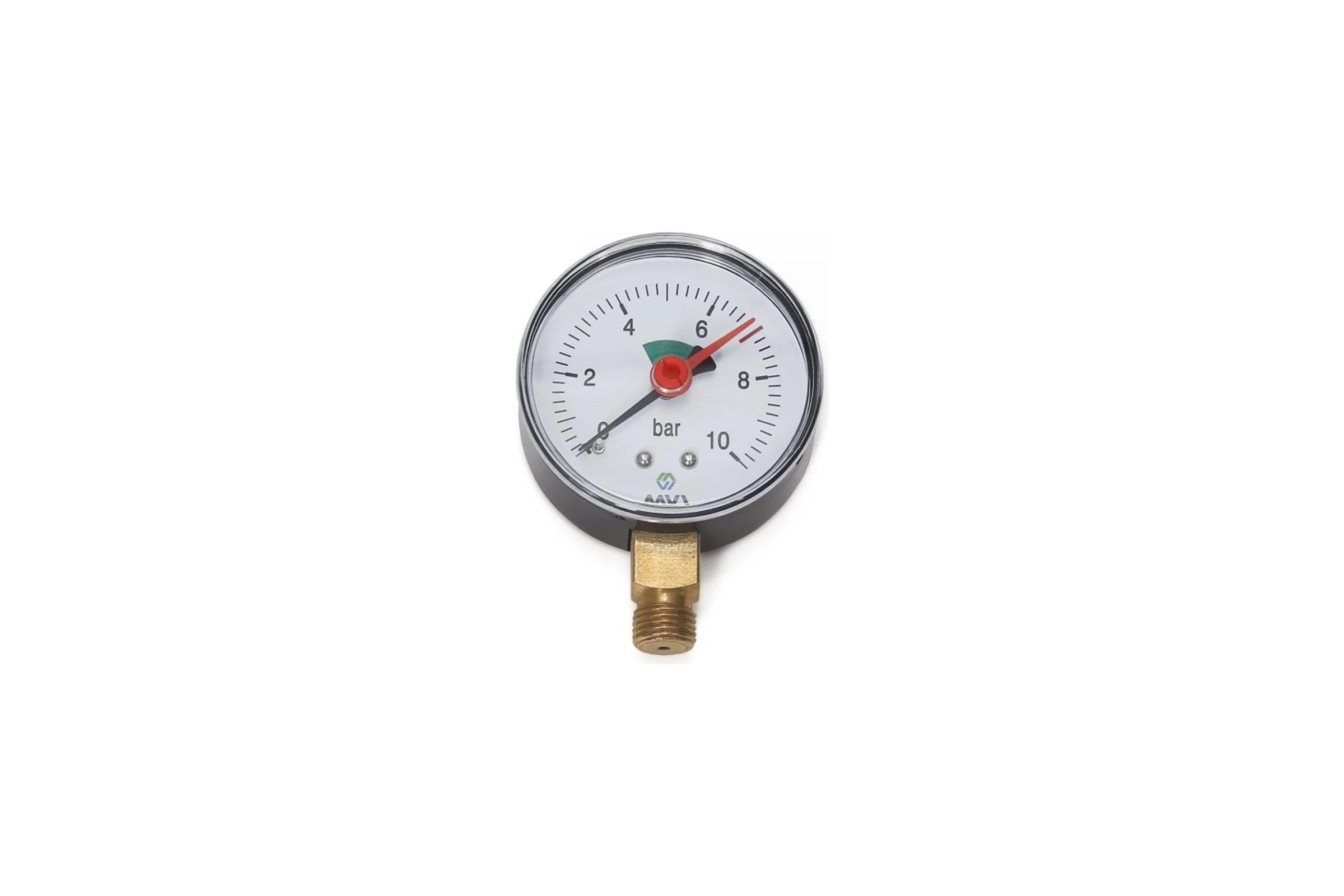 Радиальный манометр MVI до 10 бар, D63 мм, с нижним подключением G1/4 RM.6310.03