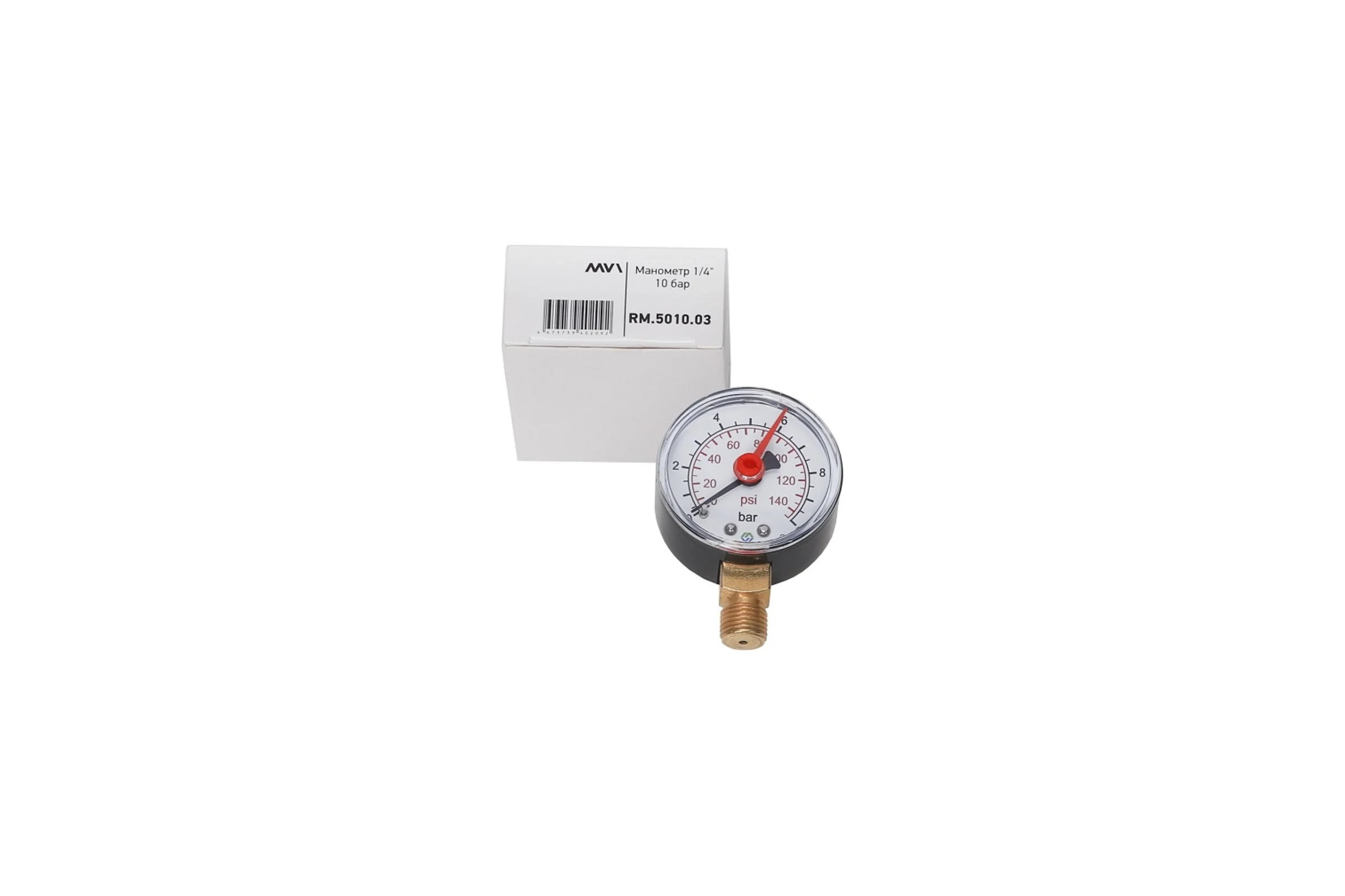 Радиальный манометр MVI до 10 бар, D50 мм, с нижним подключением G1/4 RM.5010.03
