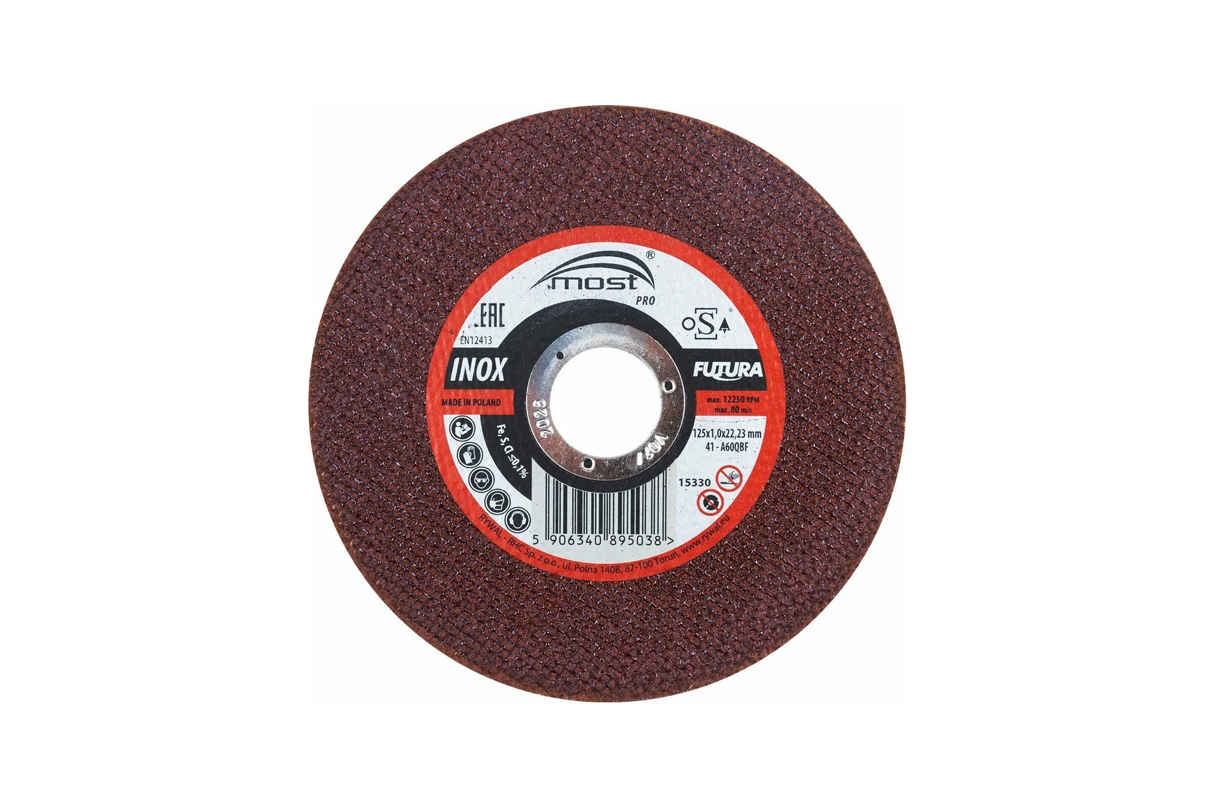 Круг отрезной Pro inox 41 по нержавеющей стали 125x1x22 мм MOST 9414712510
