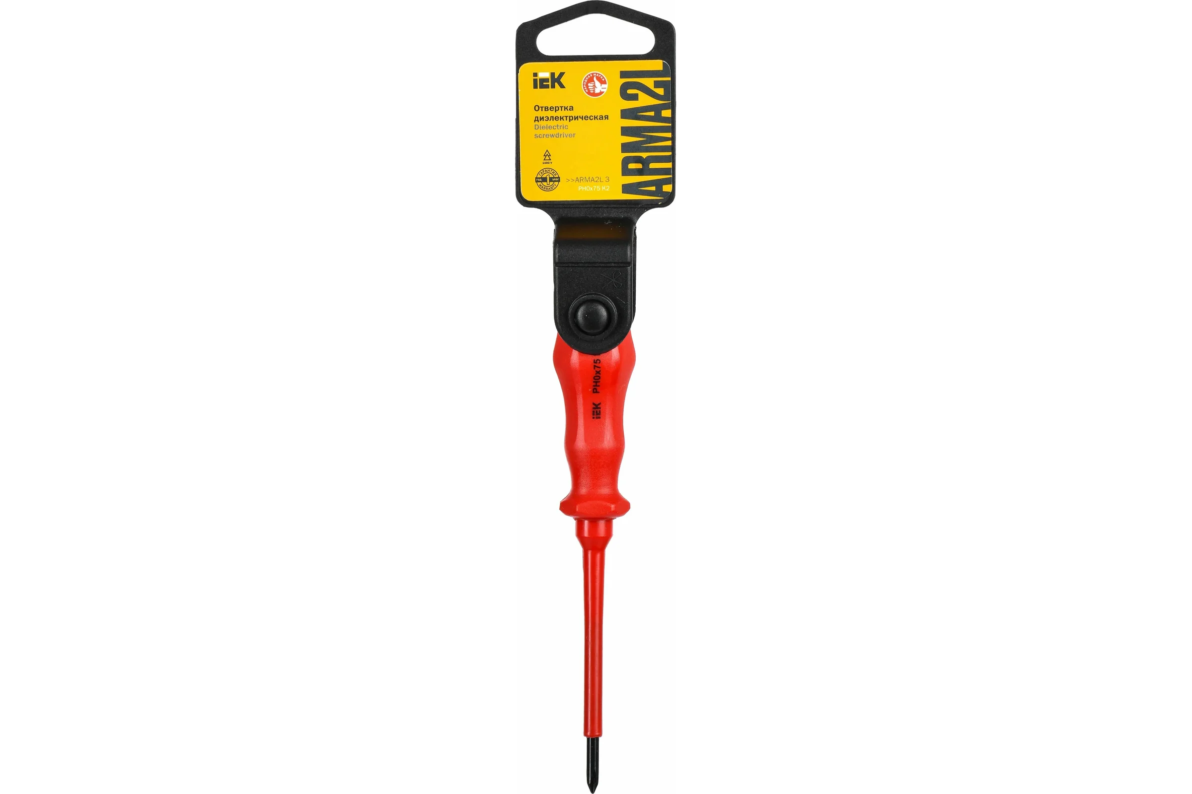 Диэлектрическая отвертка IEK ARMA2L 3 PH0x75 K2 A2L3-SC30-K2-PH-00-075