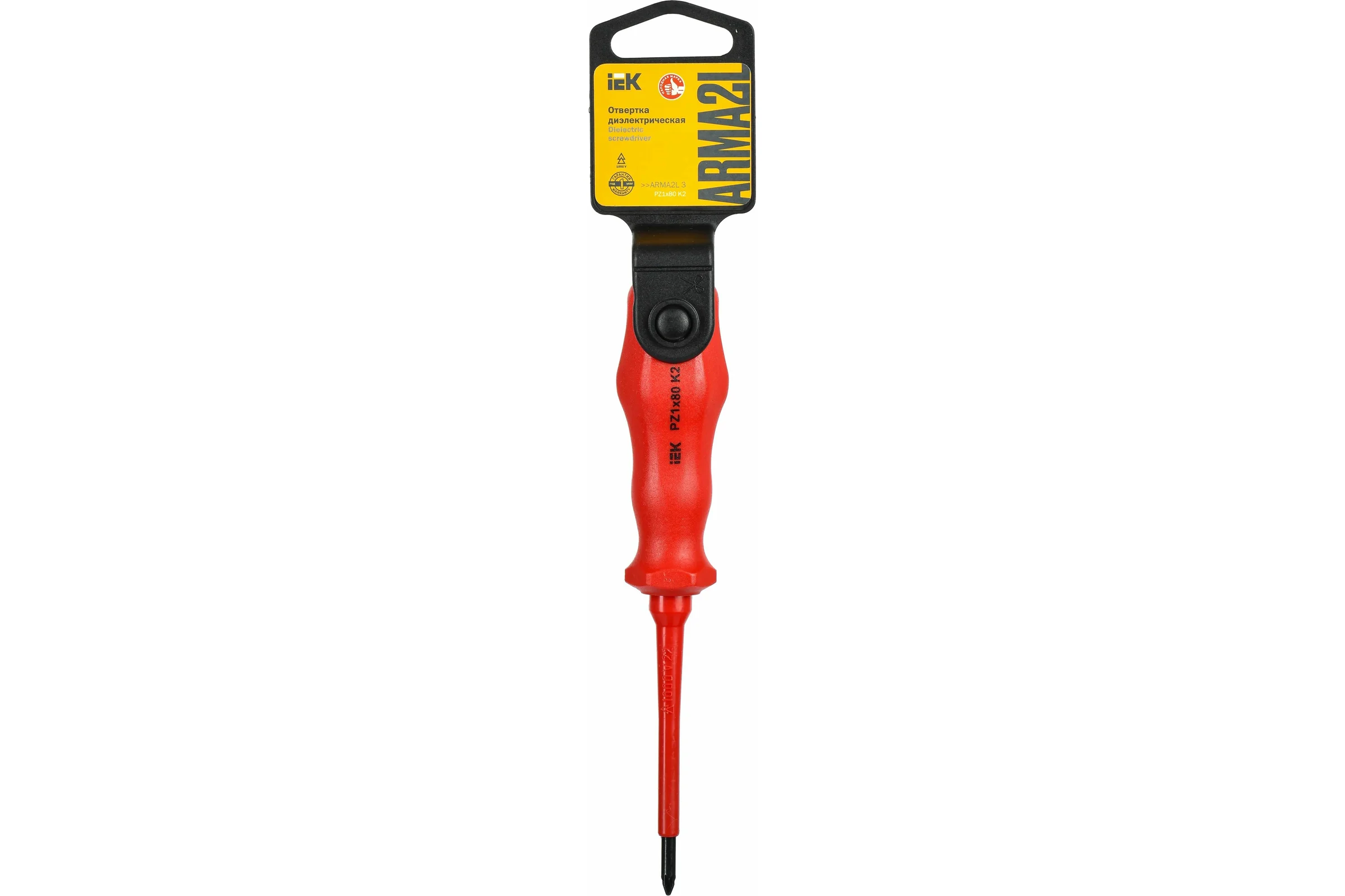 Диэлектрическая отвертка IEK ARMA2L 3 PZ1x80 K2 A2L3-SC30-K2-PZ-10-080