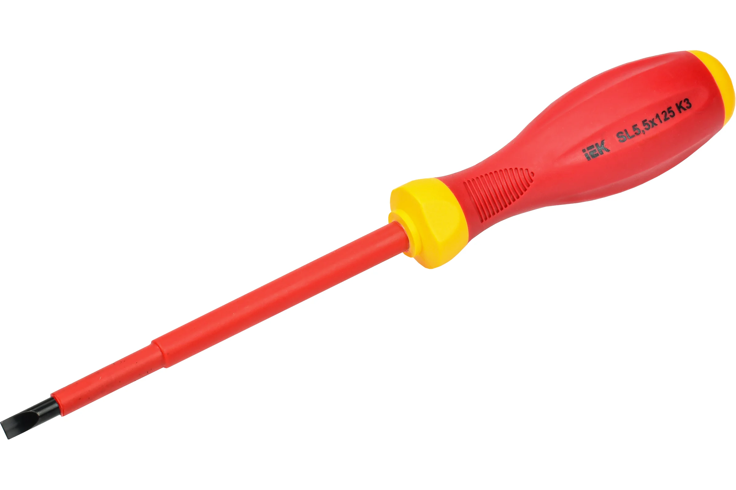 Диэлектрическая отвертка IEK ARMA2L 3 SL5,5x125 K3 A2L3-SC30-K3-SL-55-125