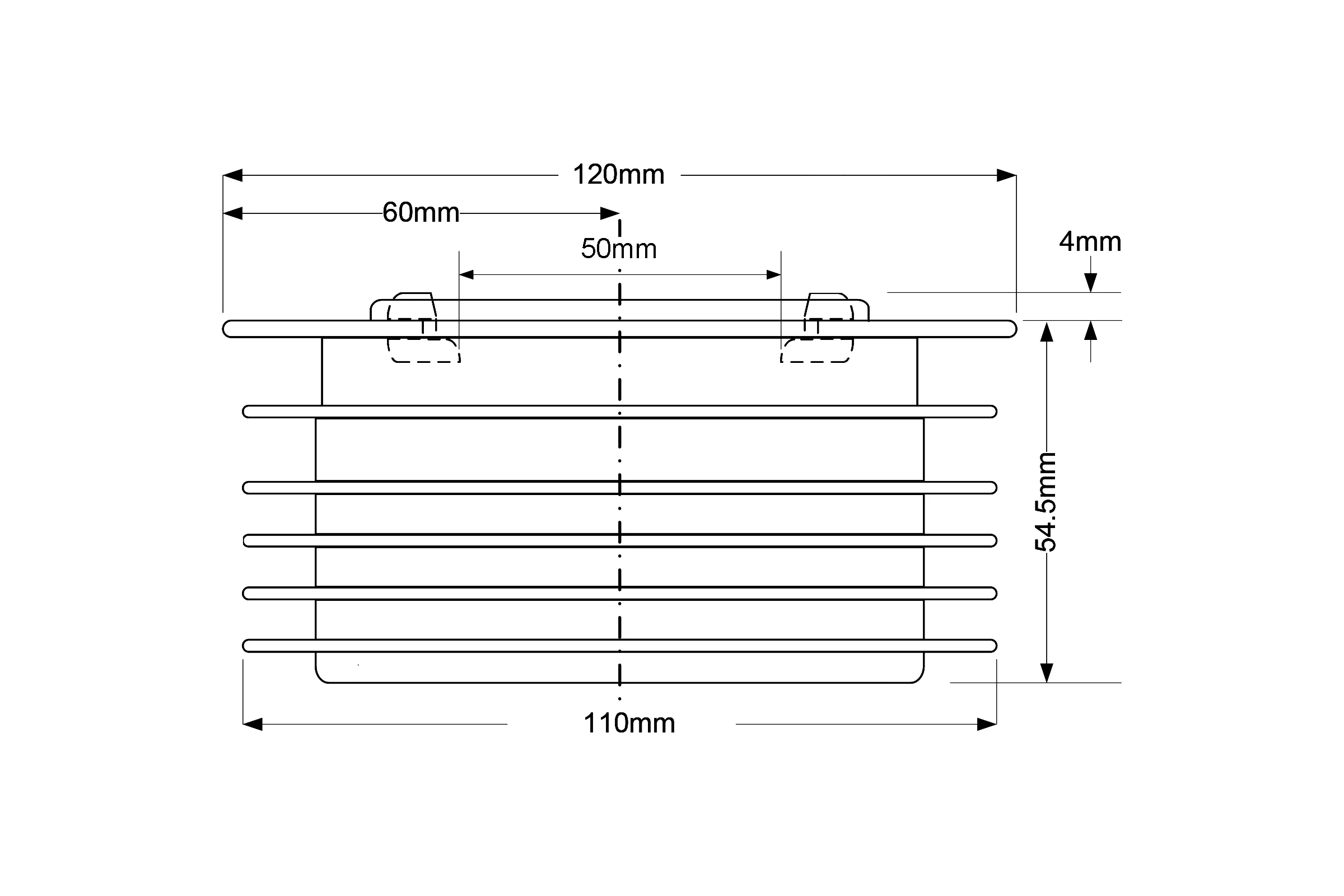 Переход McAlpine пластик. ф110-50 цвет черн. MRDC3-BL