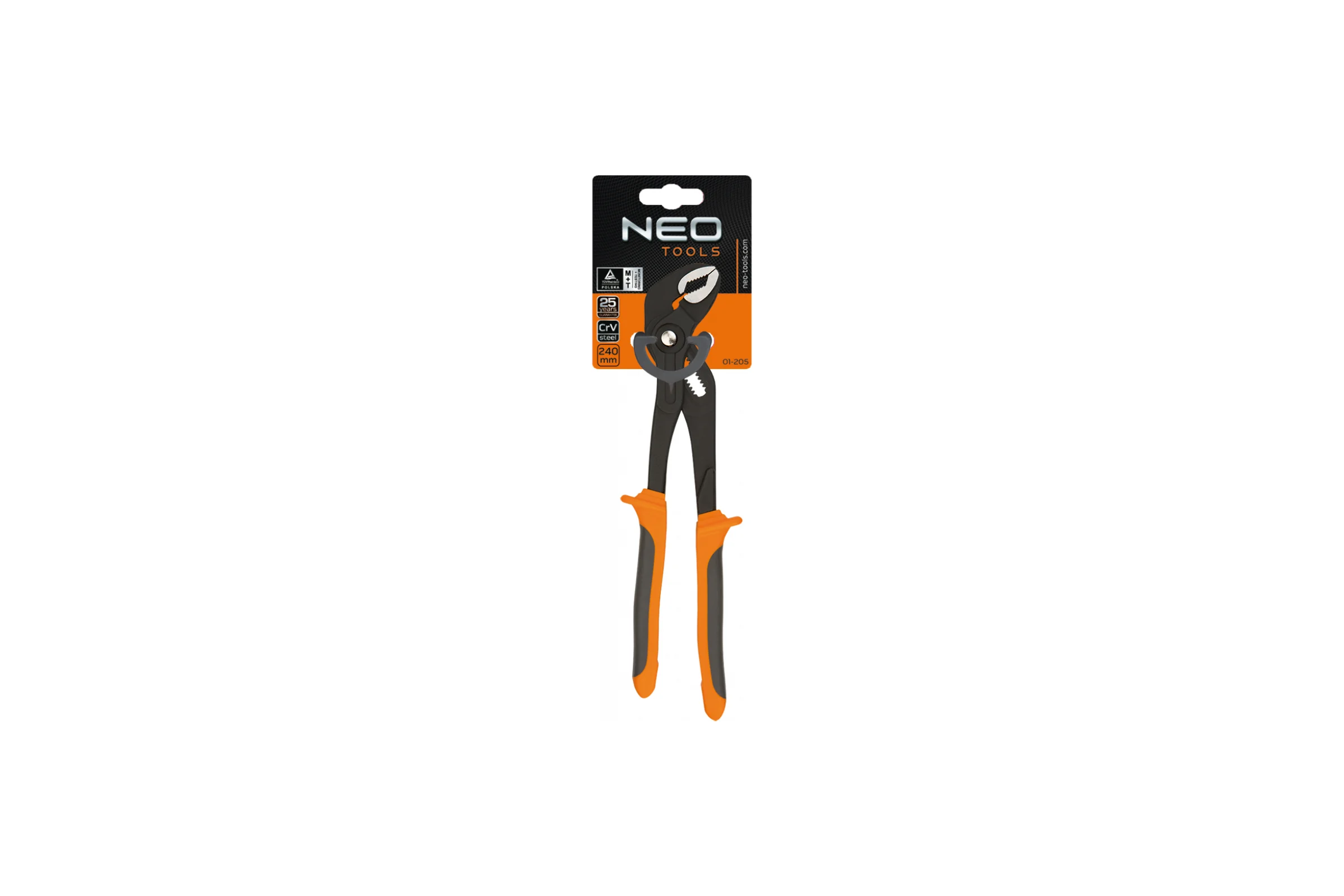 Трубные клещи NEO Tools 240 мм диапазон 0-36 мм 01-205