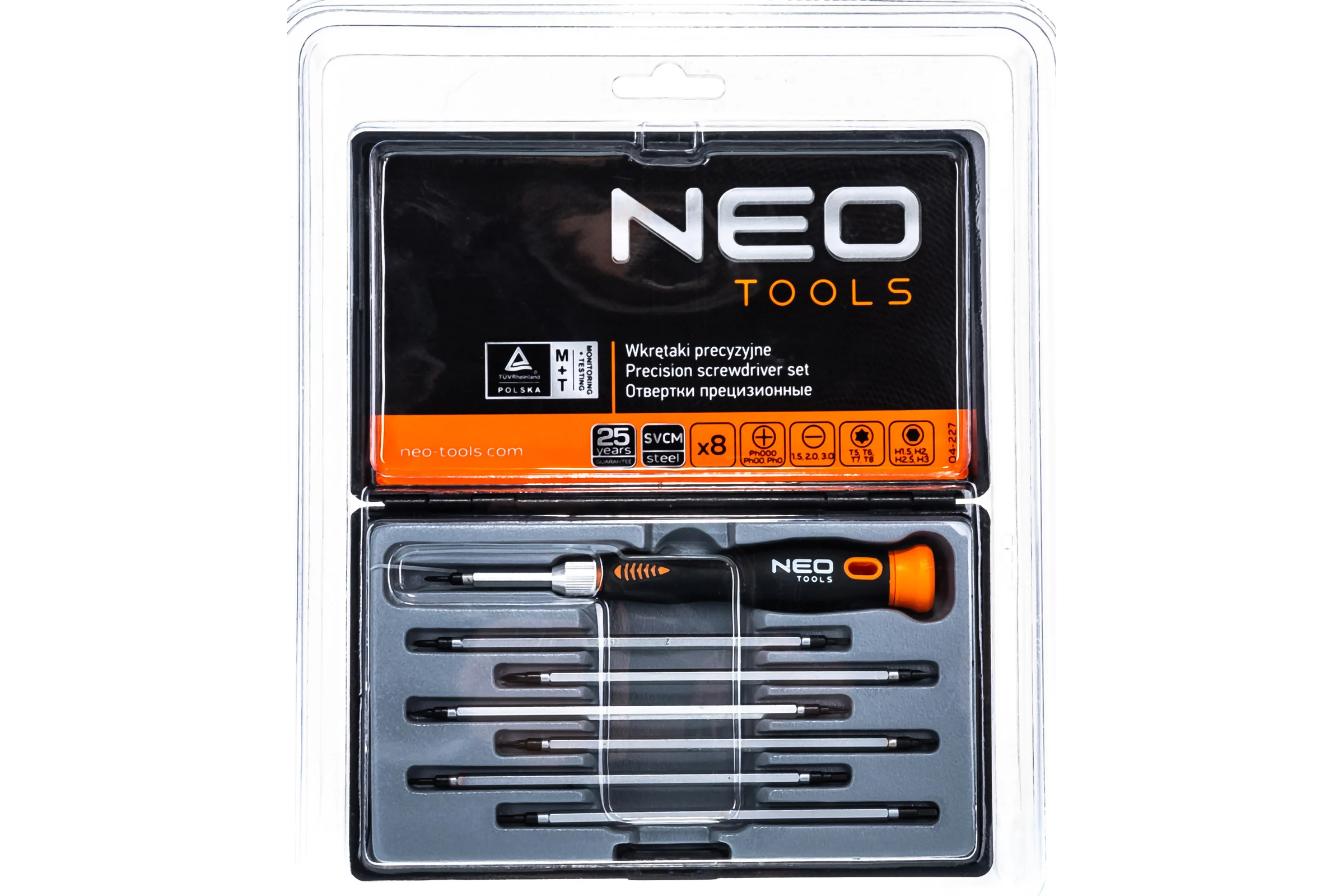 Набор прецизионных NEO Tools 8 шт CrMo 04-227