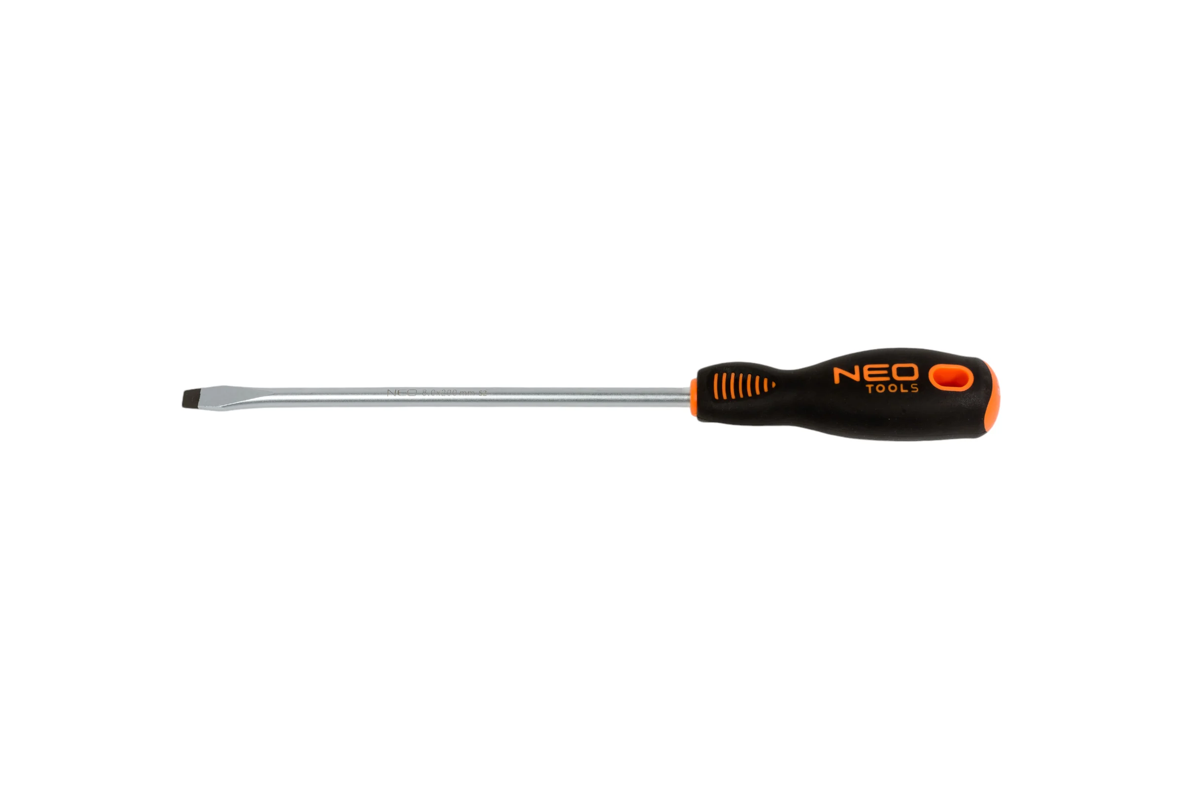 Шлицевая отвертка NEO Tools 8.0x200 мм CrMo 04-016