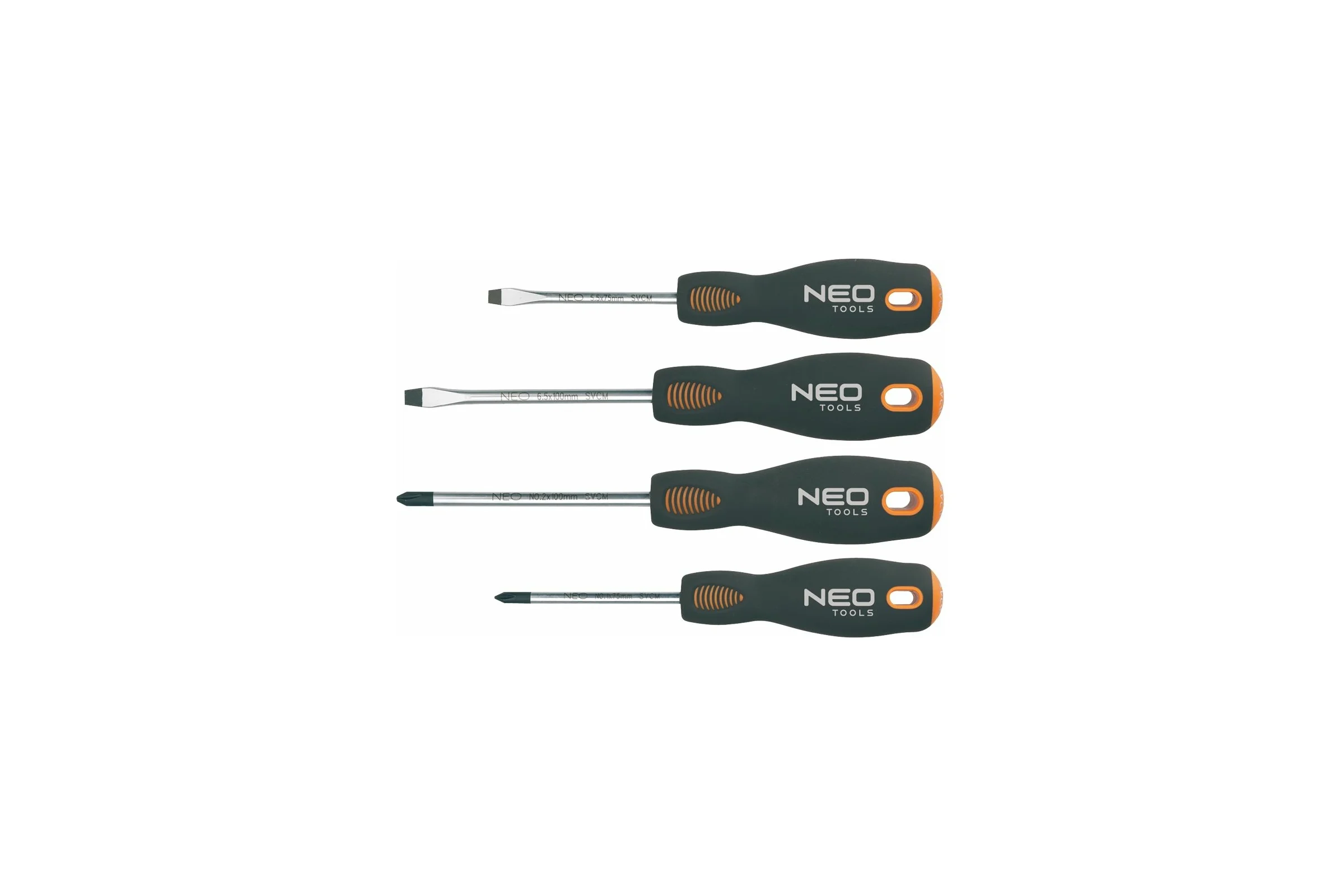Набор отверток NEO Tools SL/PH 4 шт двухкомп рукоятка 04-204
