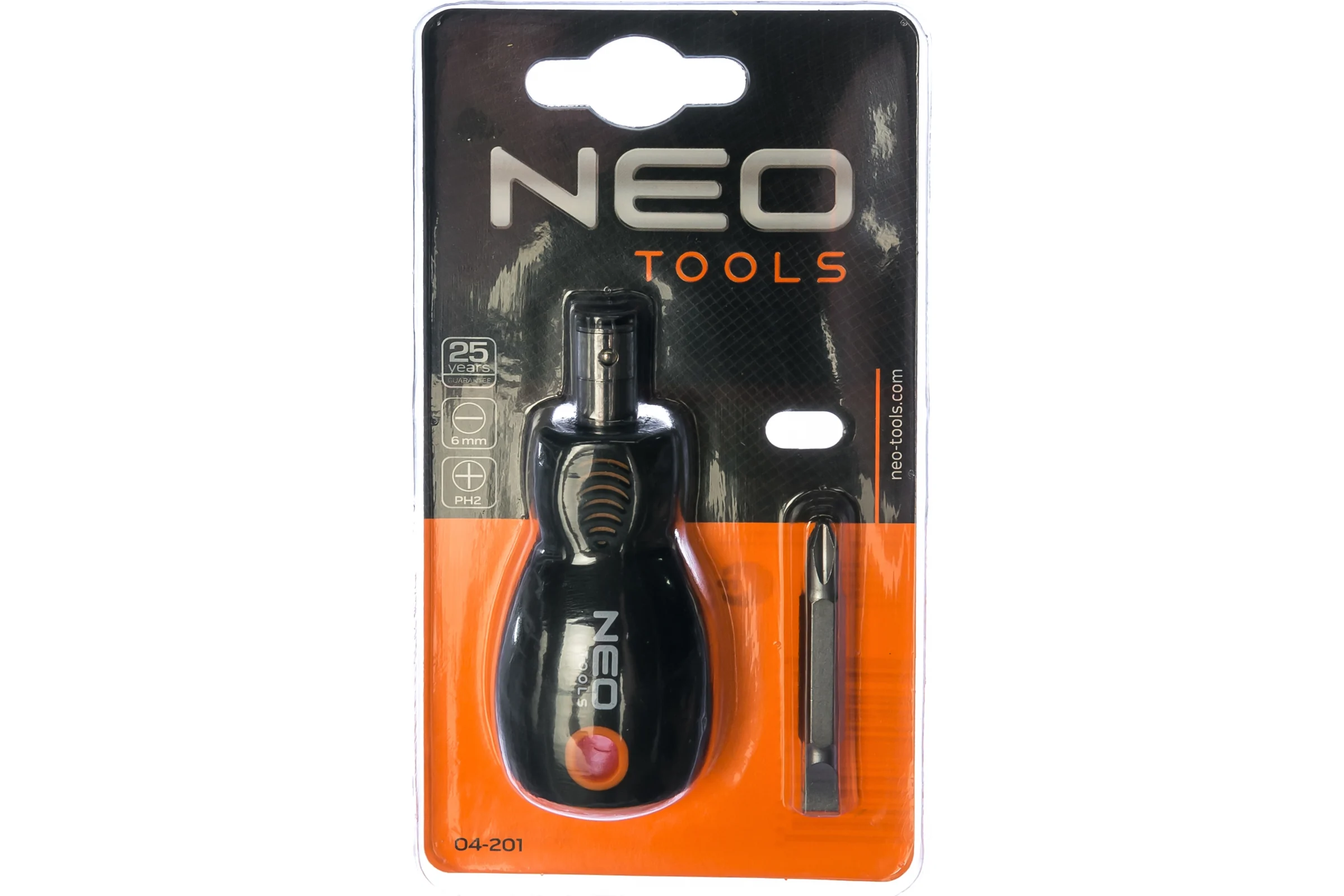 Универсальная отвертка NEO Tools крестовая/шлицевая 6.0 ммxPH2 04-201