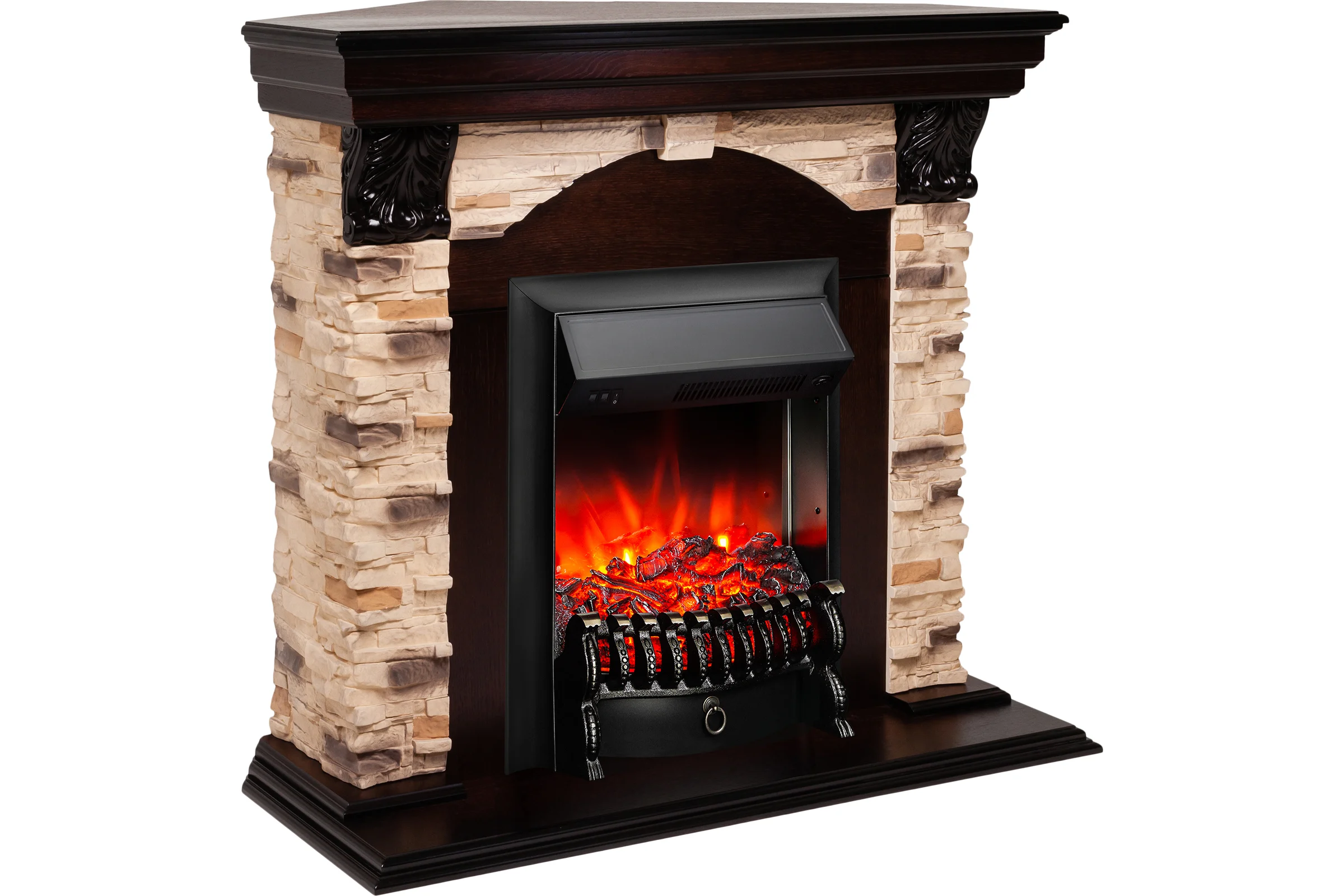 Каминокомплект RealFlame dublin corner rock std ao + fobos lux bl 10016020
