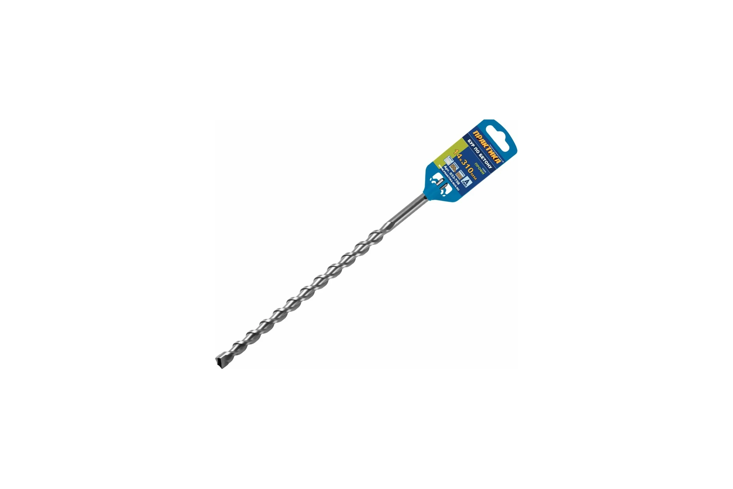 Бур по бетону серия Профи (14х310 мм; SDS-plus) ПРАКТИКА 033-758