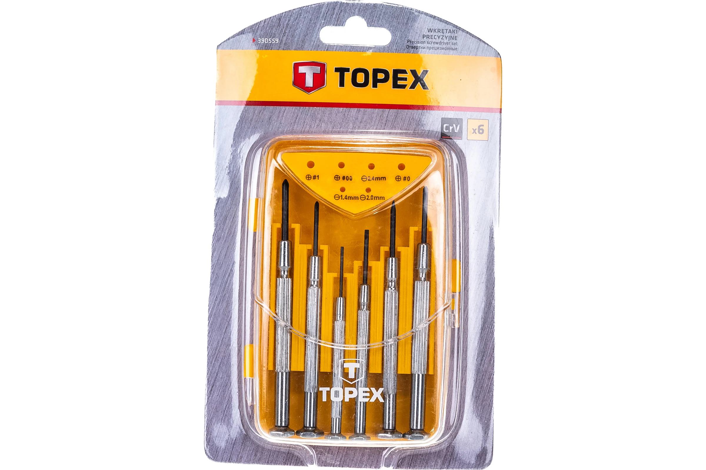 Набор прецизионных отверток TOPEX 6 шт. 39D559