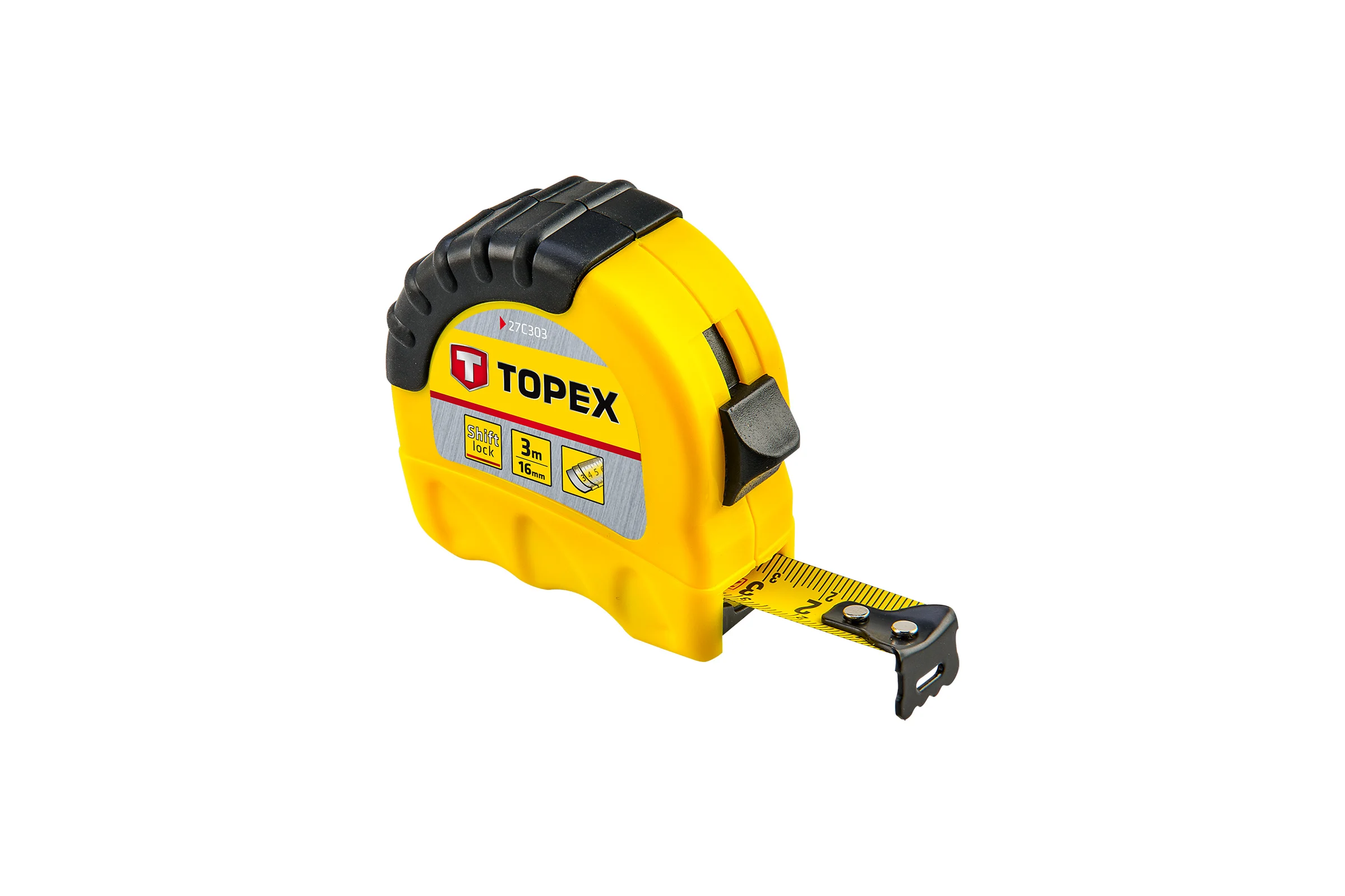Рулетка TOPEX стальная лента 3 м x 16 мм 27C303