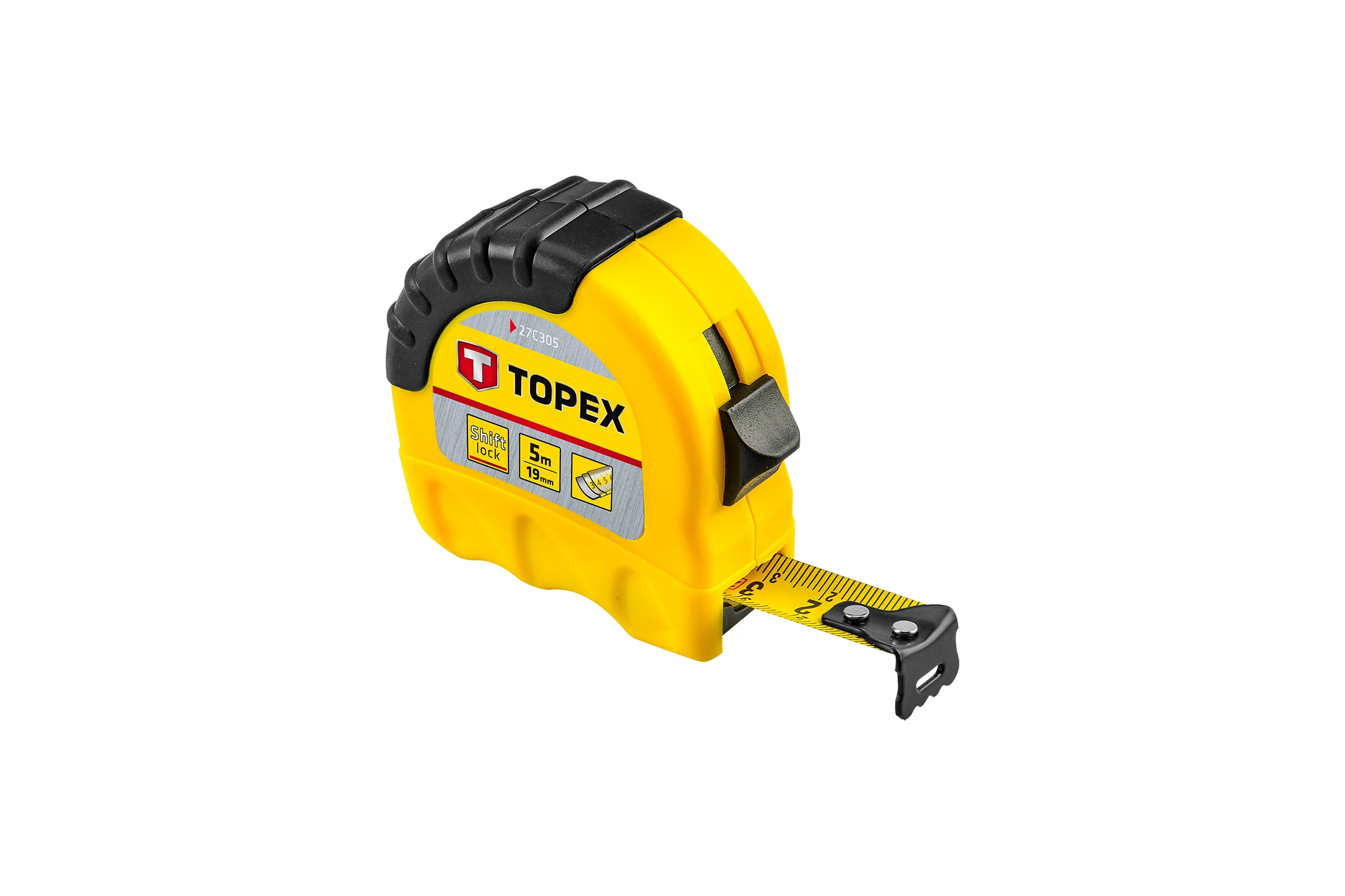 Рулетка TOPEX стальная лента 5 м x 19 мм 27C305