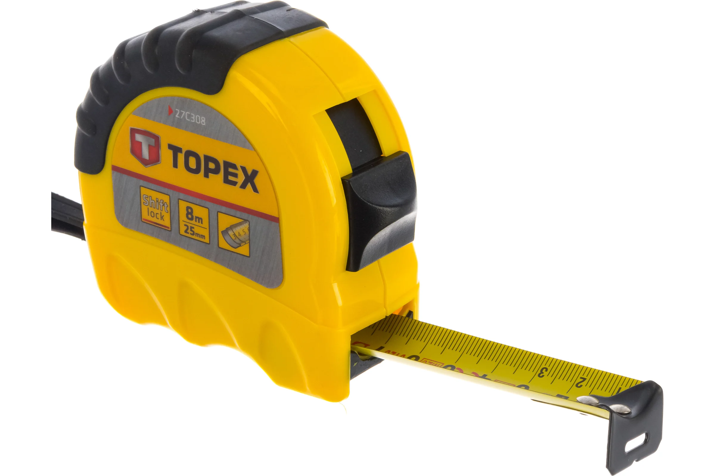 Рулетка TOPEX стальная лента 8 м x 25 мм 27C308