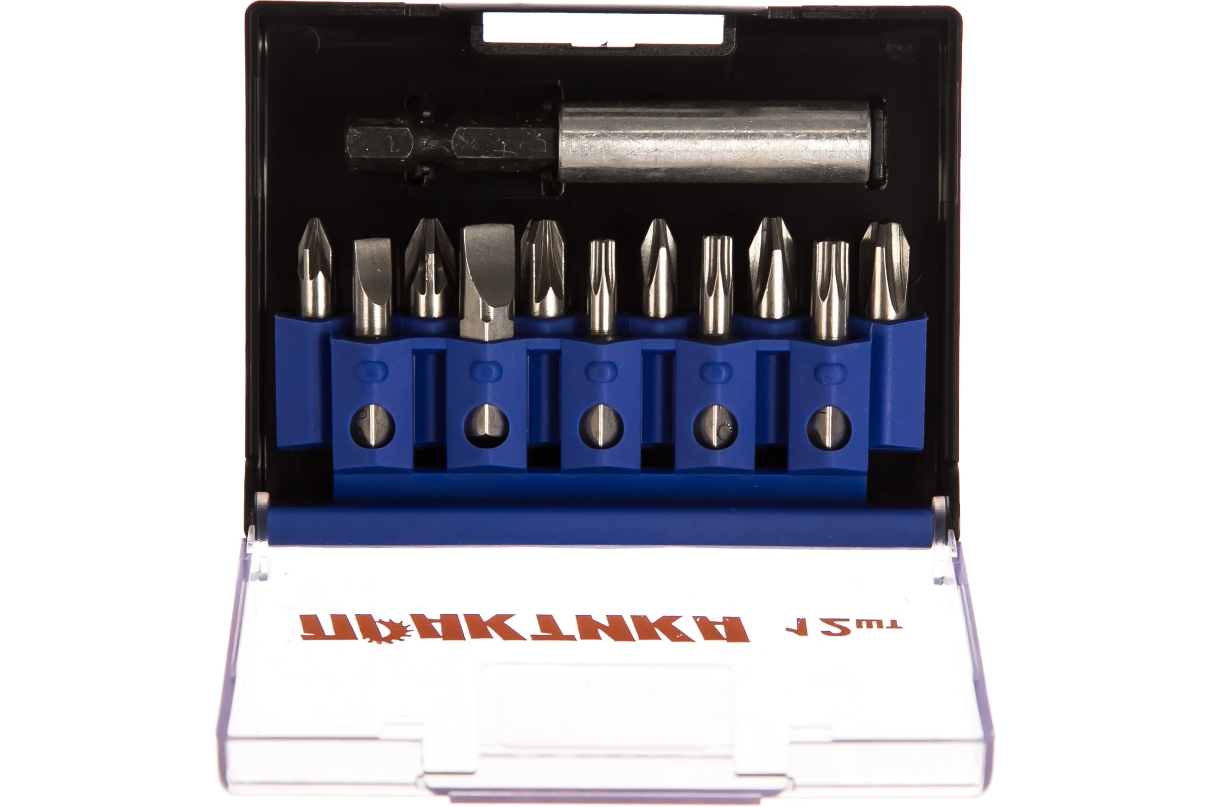 Набор бит (12 шт; PH; PZ; SL; Torx; 25 мм + магнитный держатель) ПРАКТИКА 036-513