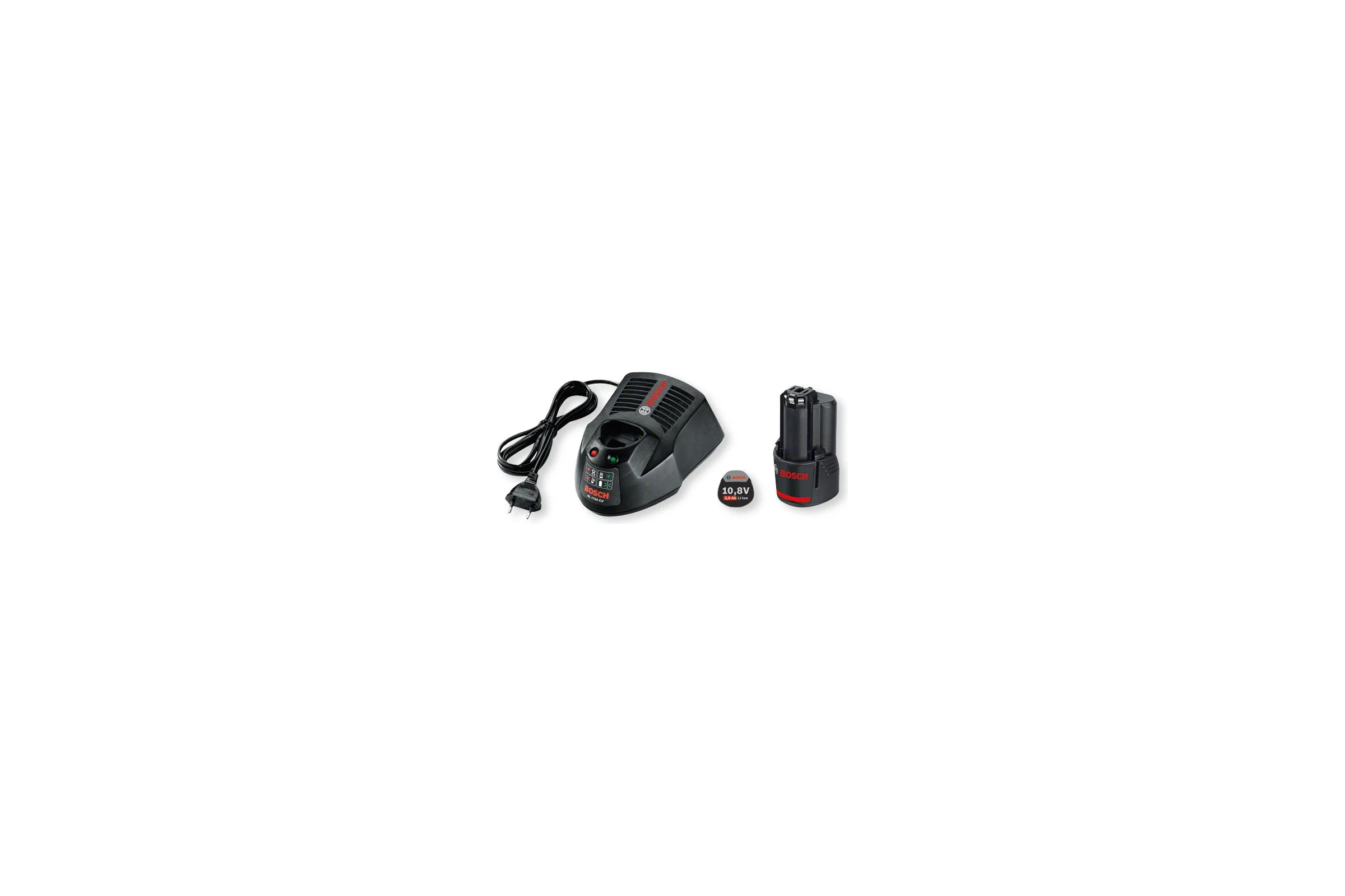 Аккумулятор (10.8 В; 2.0 Ah; Li-Ion) и зарядное устройство AL1130 Bosch 1600Z00041