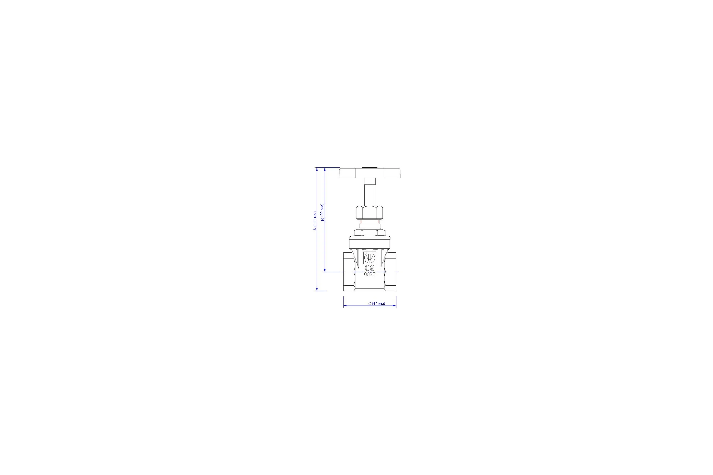 Латунная задвижка 1" Valtec VT.012 88713