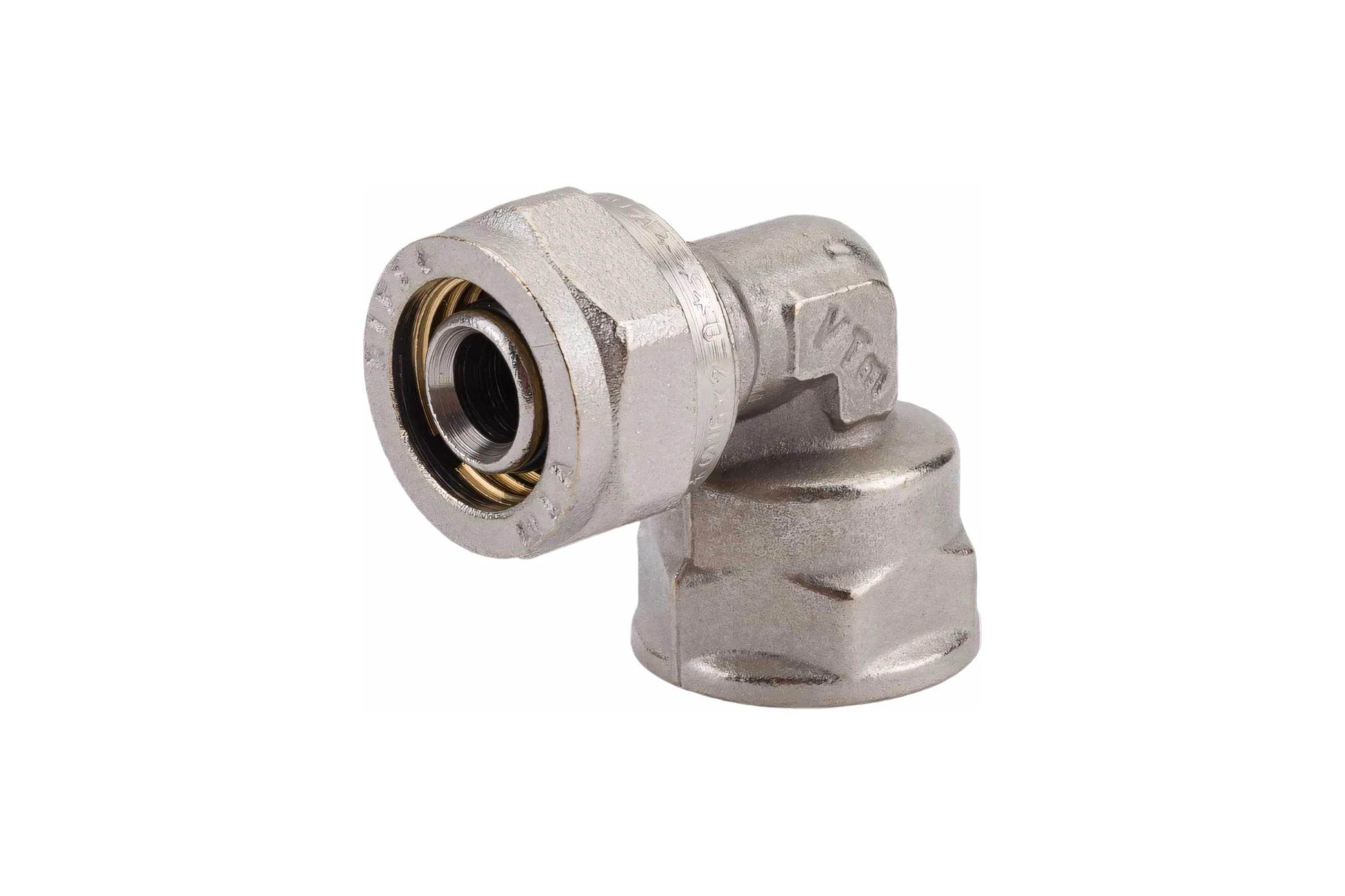 Уголок обжимной с переходом на вн. р. 16х1/2" Valtec VTm.352.N.001604