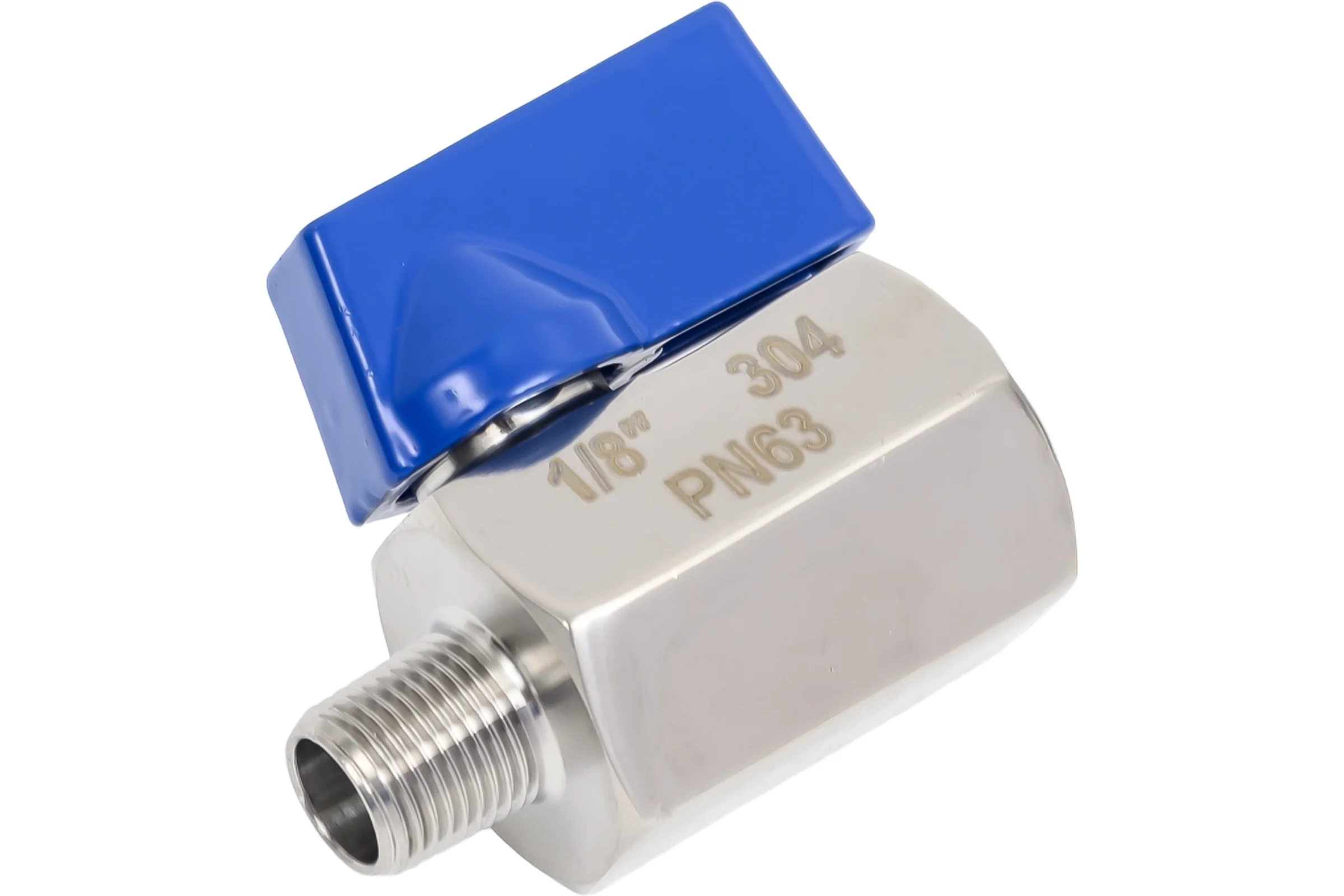Шаровый кран мини TITAN LOCK НР-ВР, резьба BSP 1/8", нерж. 304, TLMBV1/8FM