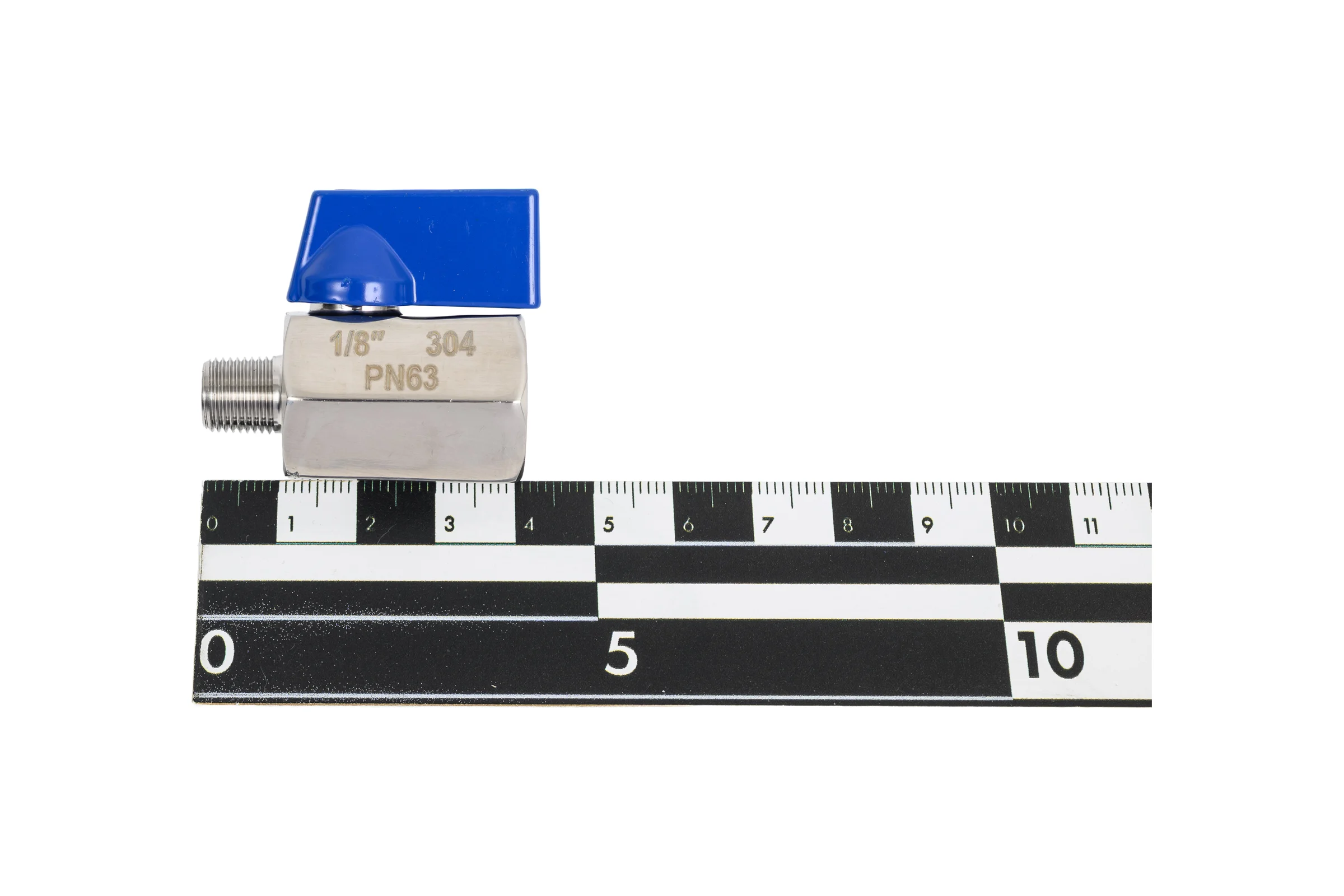Шаровый кран мини TITAN LOCK НР-ВР, резьба BSP 1/8", нерж. 304, TLMBV1/8FM