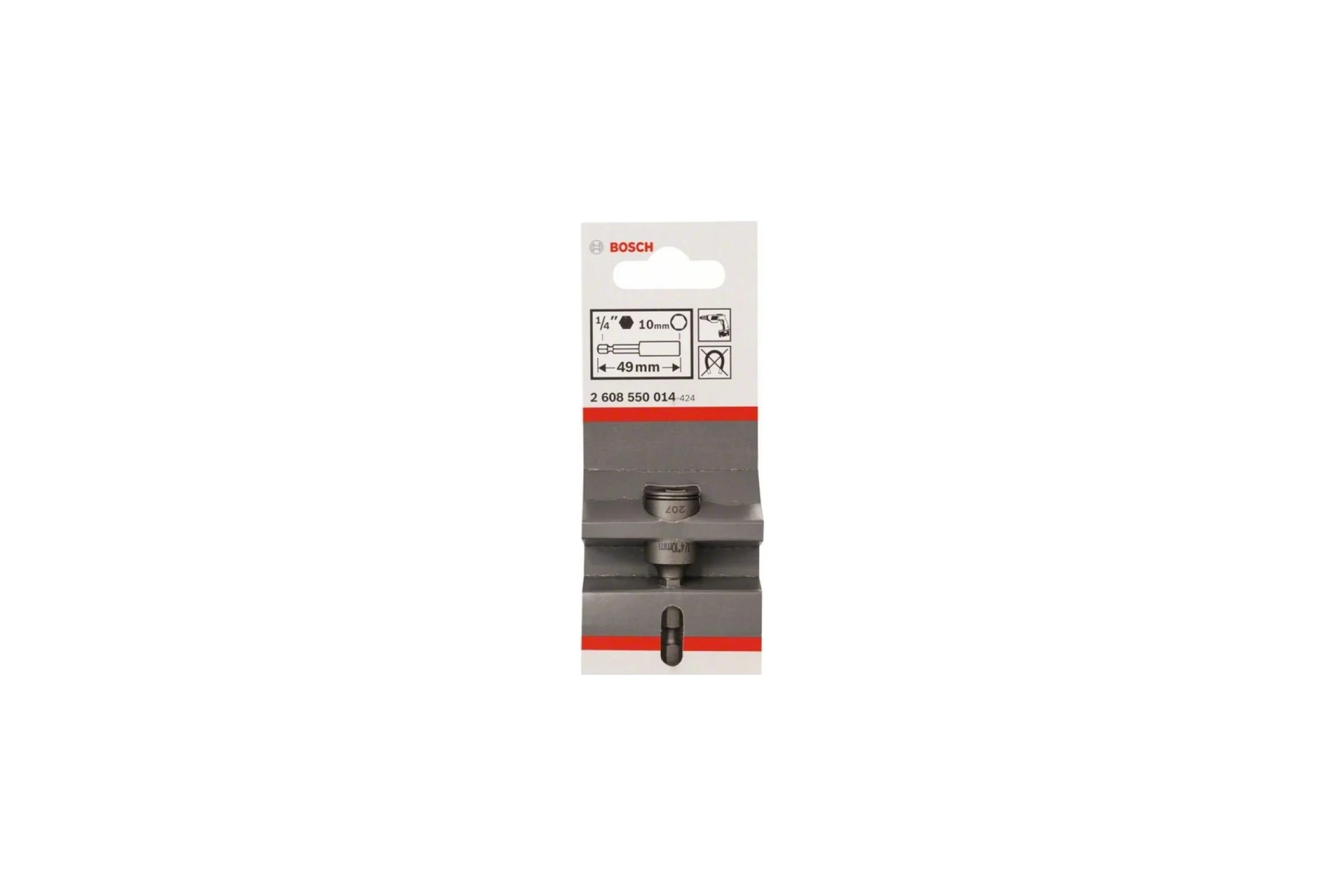 Головка торцевая шестигранная 10х49 мм Bosch 2608550014