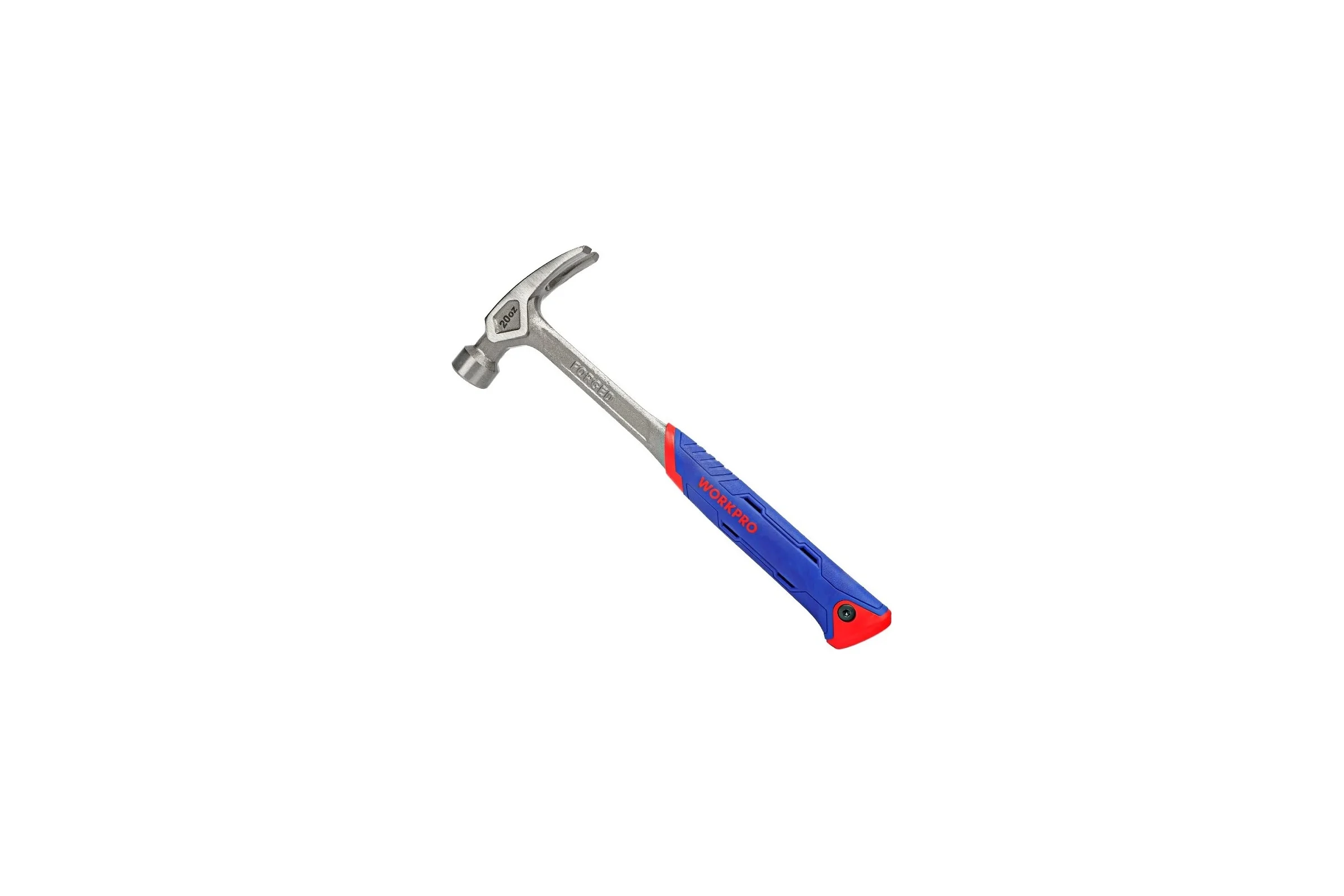 Молоток-гвоздодер WORKPRO 560г, цельнометаллический, кованый WP241015