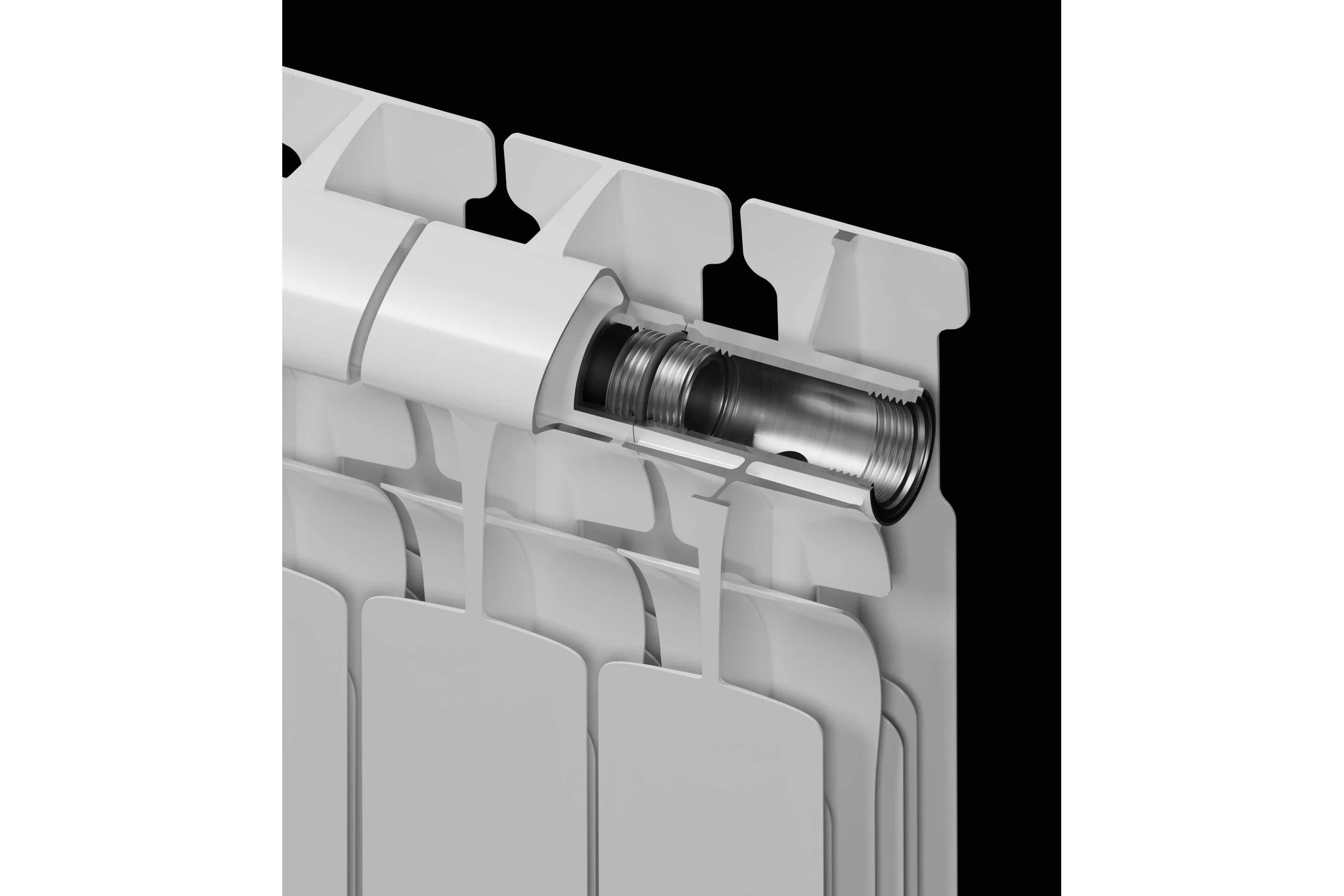 Биметаллический радиатор RIFAR ECOBUILD 500 08 секц. бок. R-EB-500-08