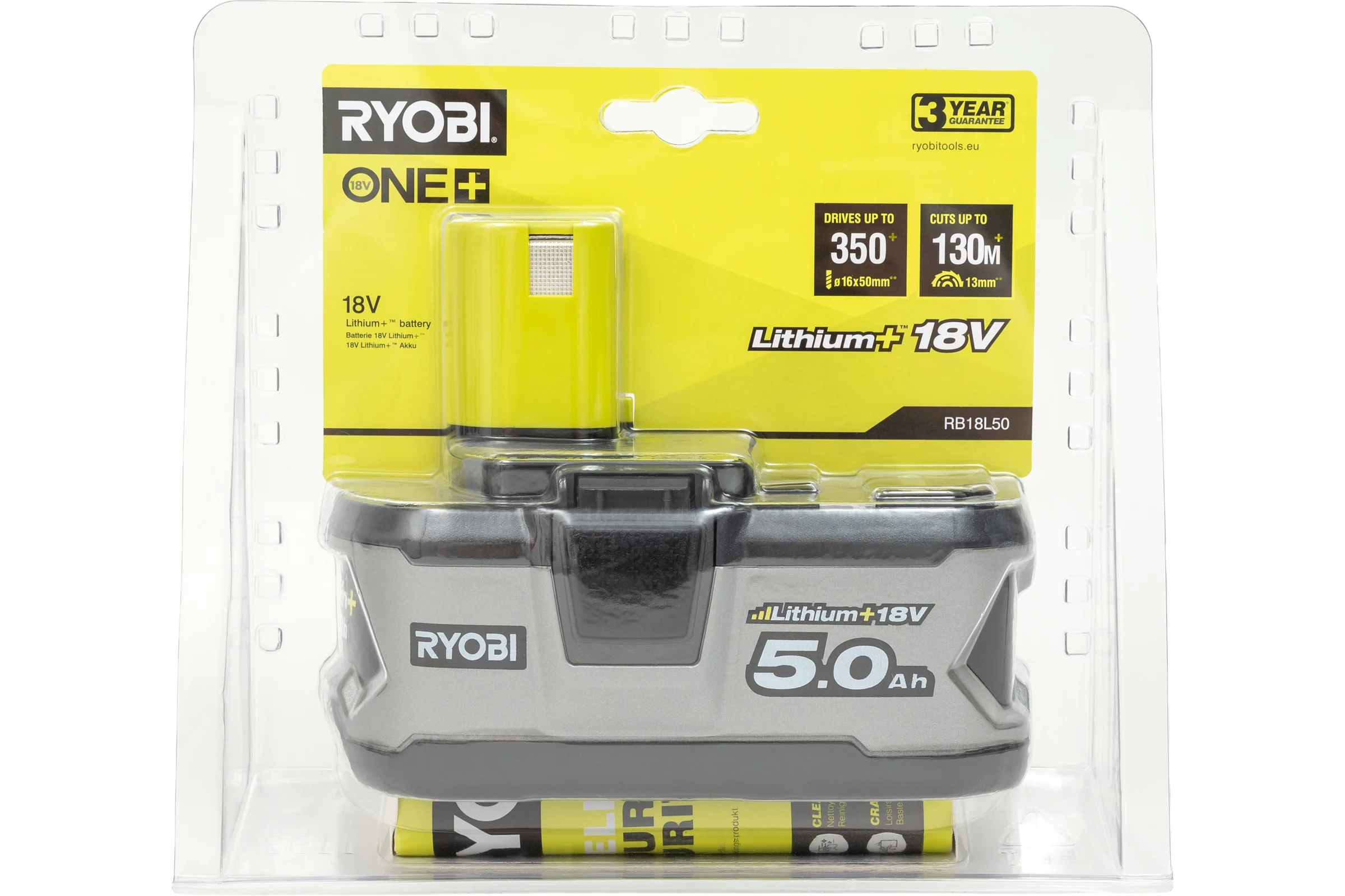 Аккумулятор Ryobi ONE+ RB18L50 5133002433 (18 В; 5 А*ч; Li-Ion)