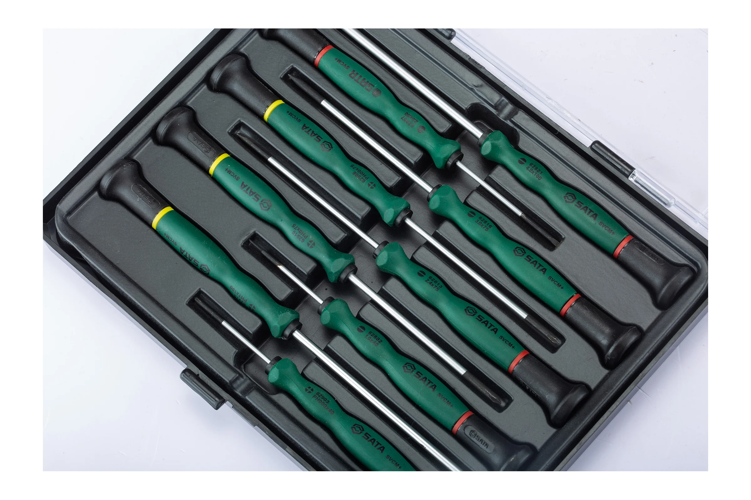 Комбинированный набор крестовых и плоских отверток для высокоточных работ 9шт Sata 09316